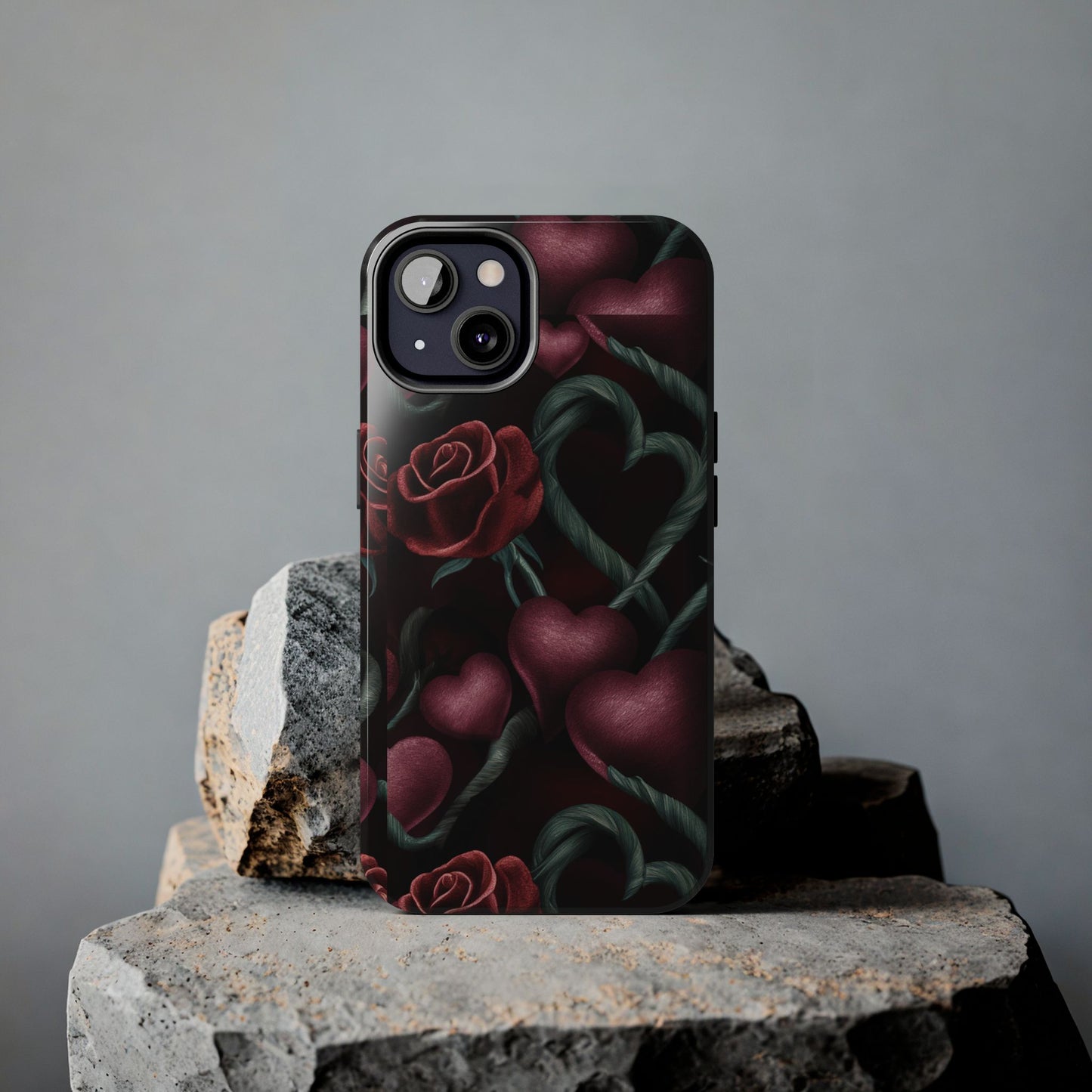 Hearts and Roses Tough Phone Cases