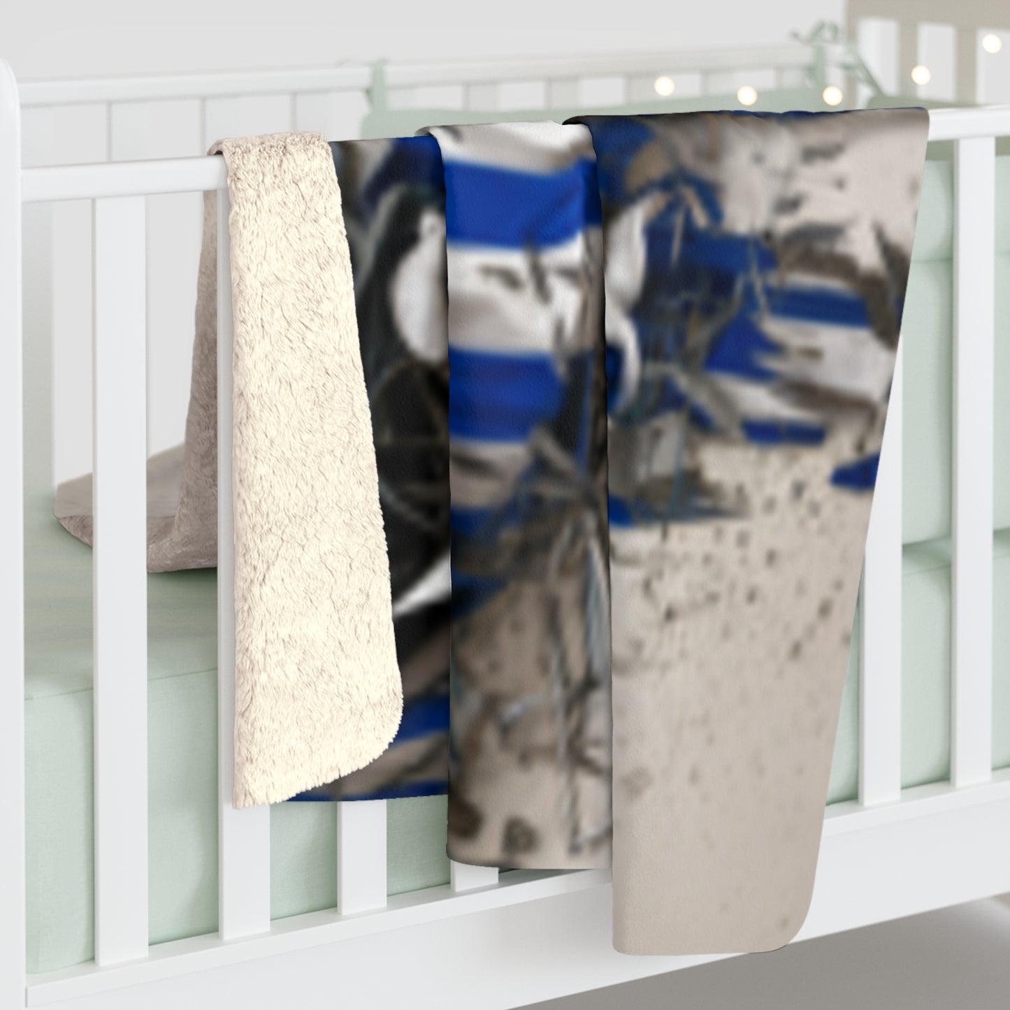 Israeli Flag Sherpa Fleece Blanket
