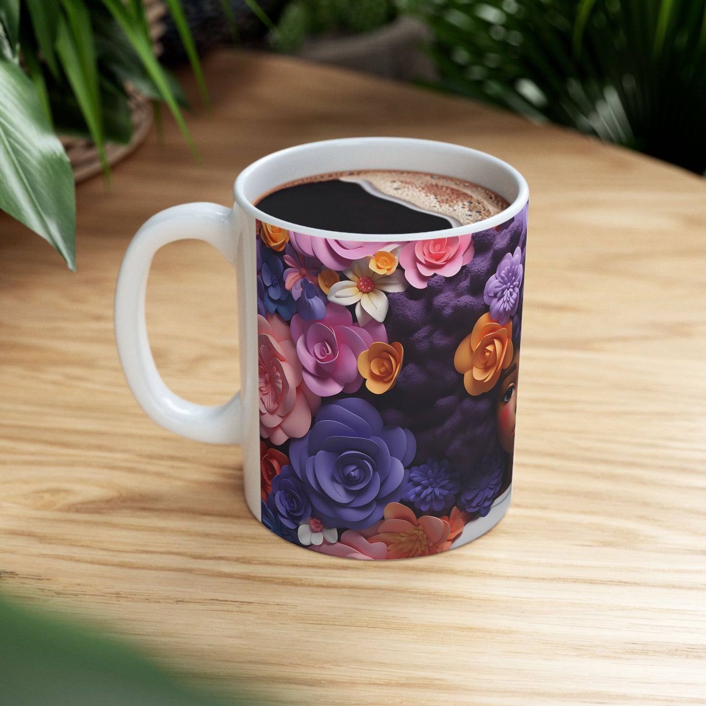 Flower Girl Ceramic Mug, (11oz, 15oz)