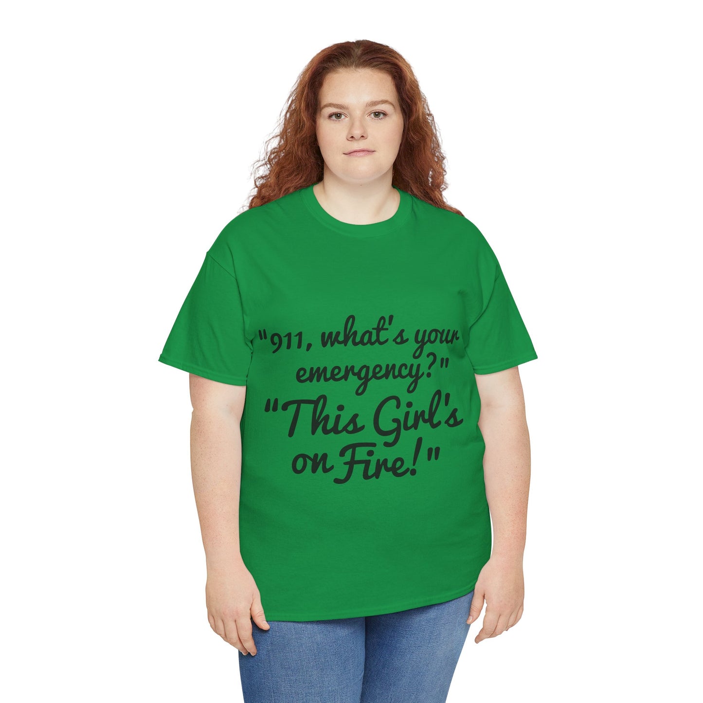 This Girl's On Fire Unisex Heavy Cotton Tee