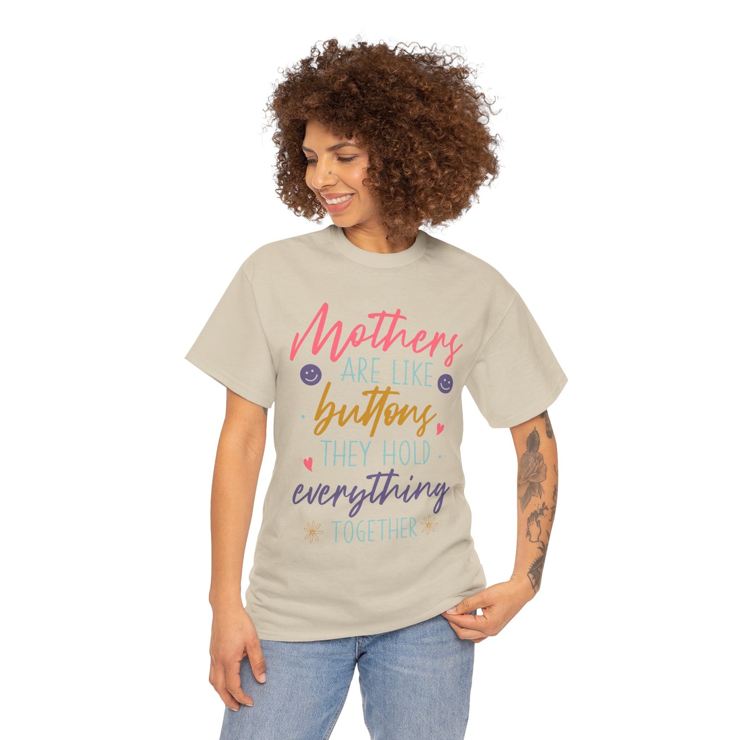 Mothers Are Like Buttons Unisex Heavy Cotton Tee