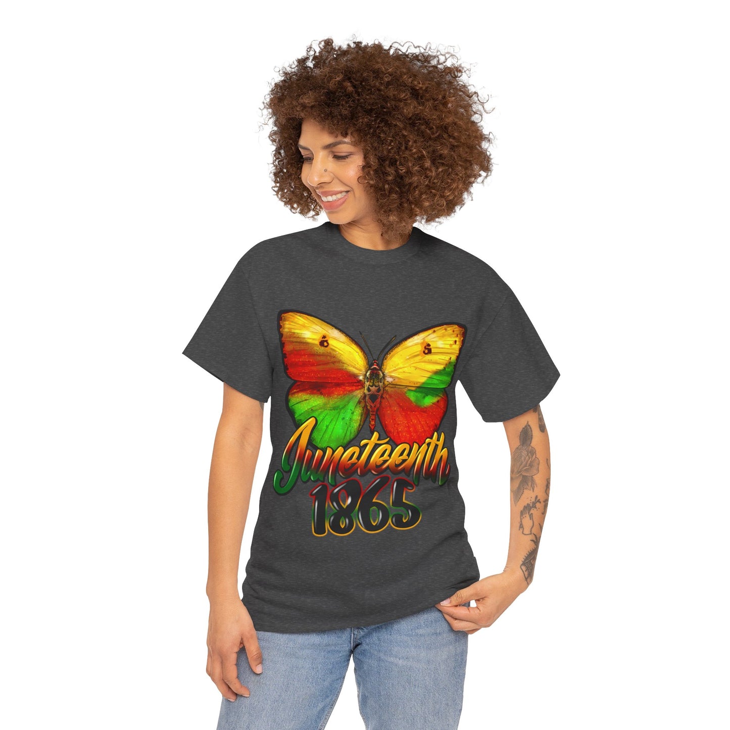 Juneteenth Butterfly Unisex Heavy Cotton Tee