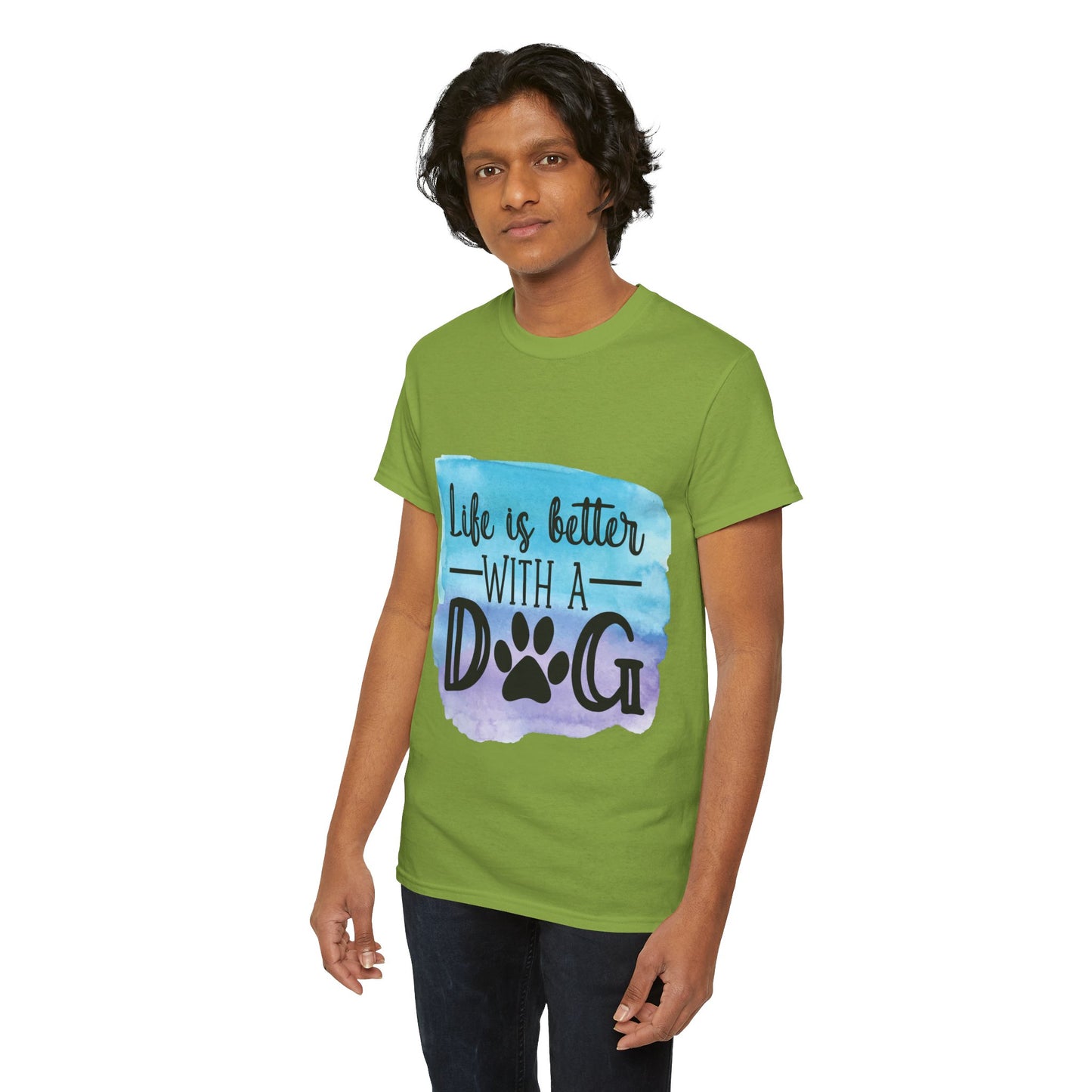 Life Is Better With A Dog Unisex Heavy Cotton Tee