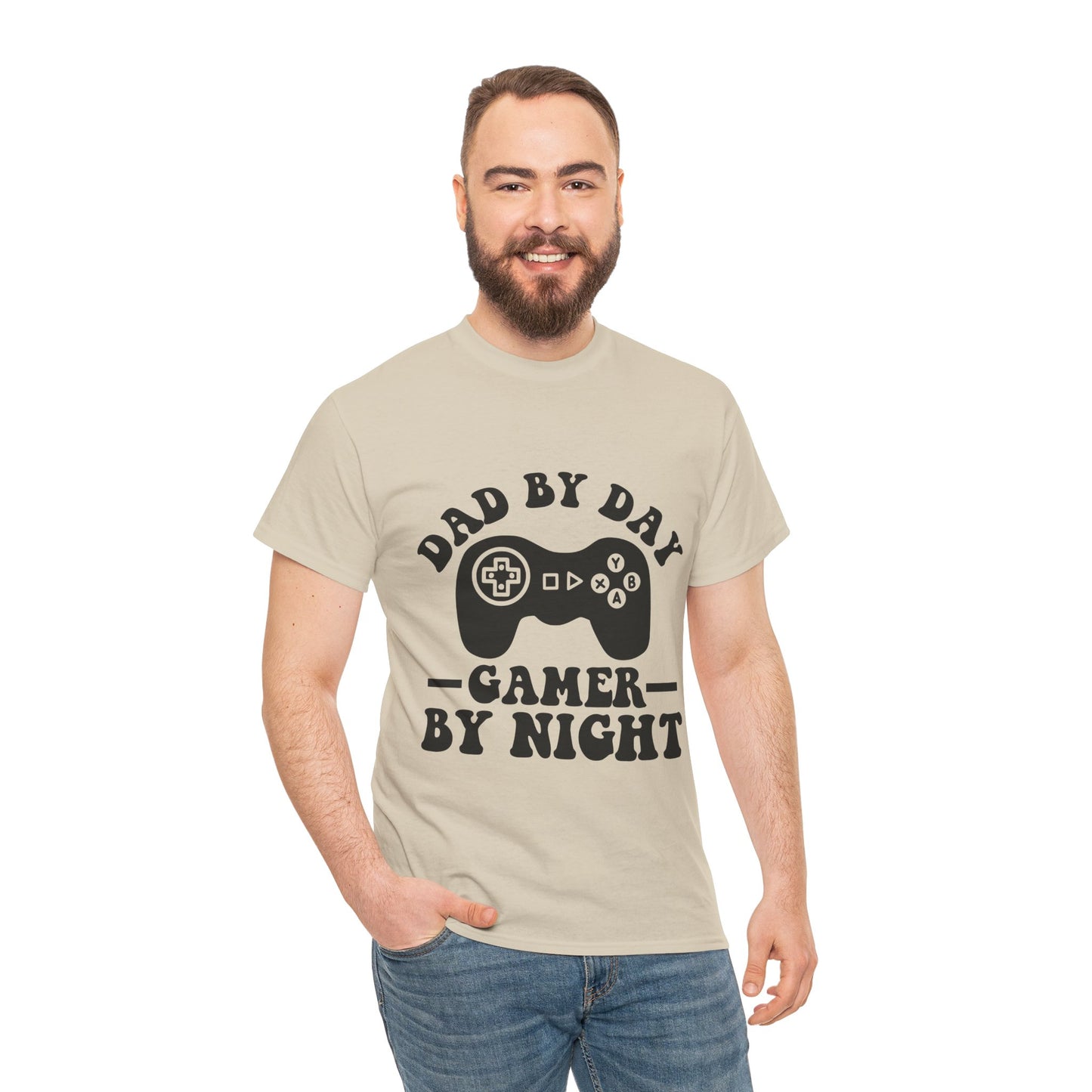 Gamer By Night Unisex Heavy Cotton Tee