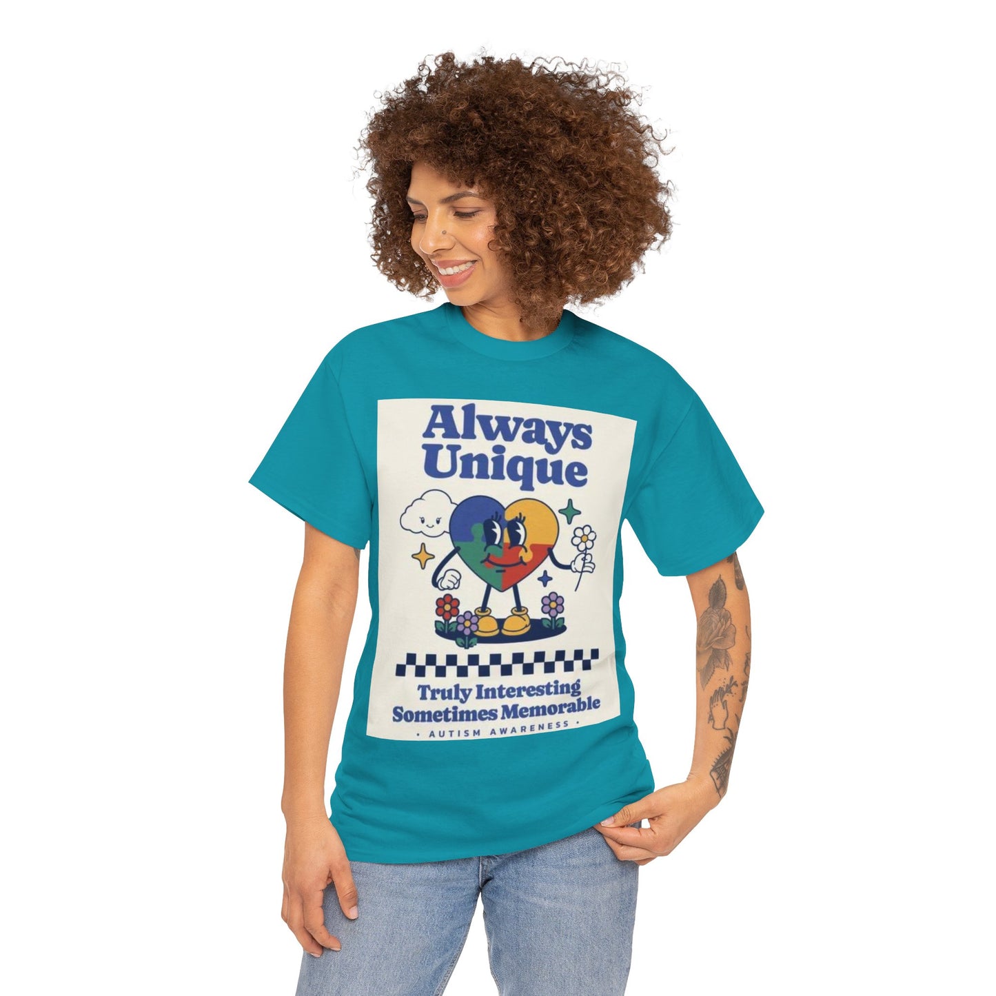 Always Unique Autism Awareness Unisex Heavy Cotton Tee