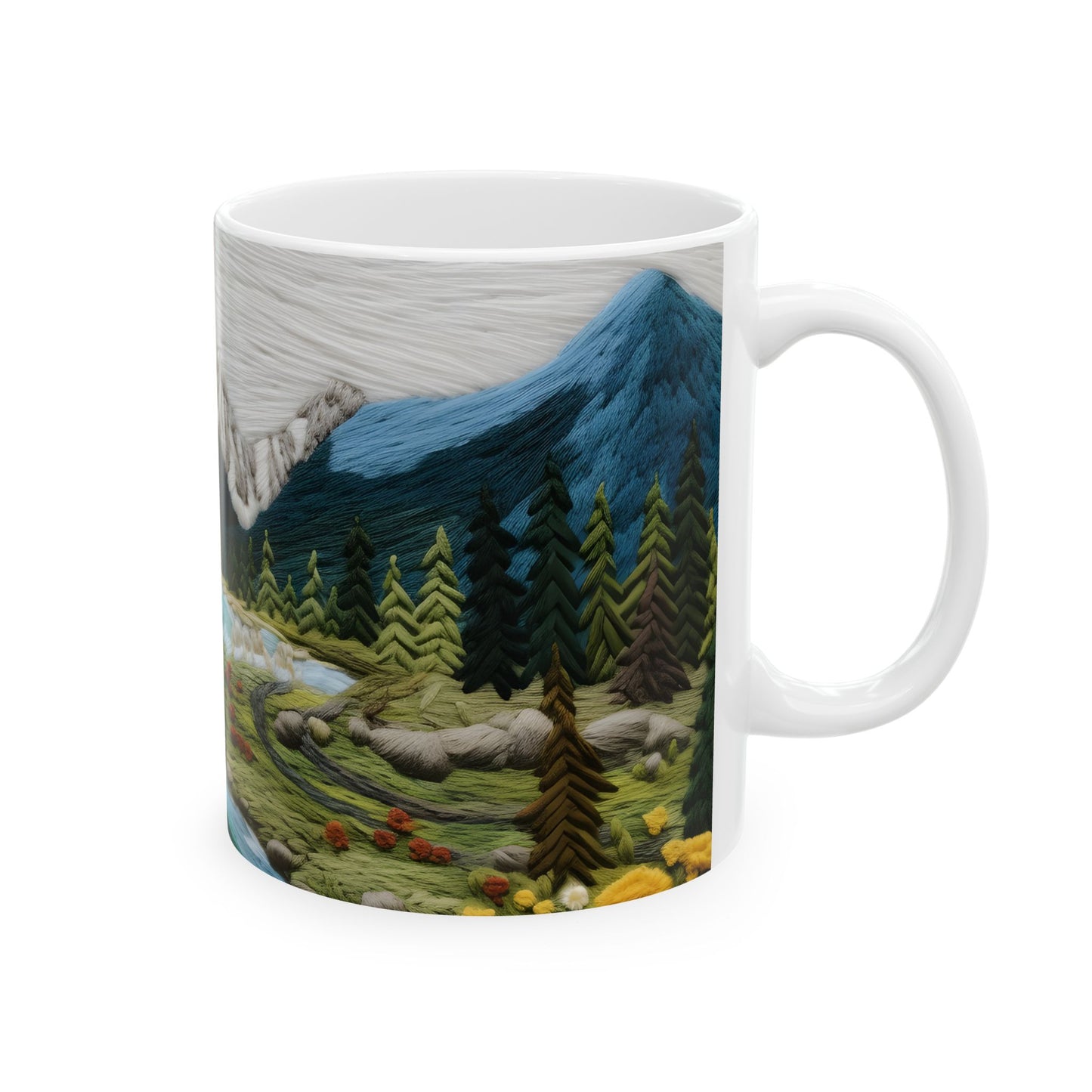 Mountain Stream Ceramic Mug, (11oz, 15oz)