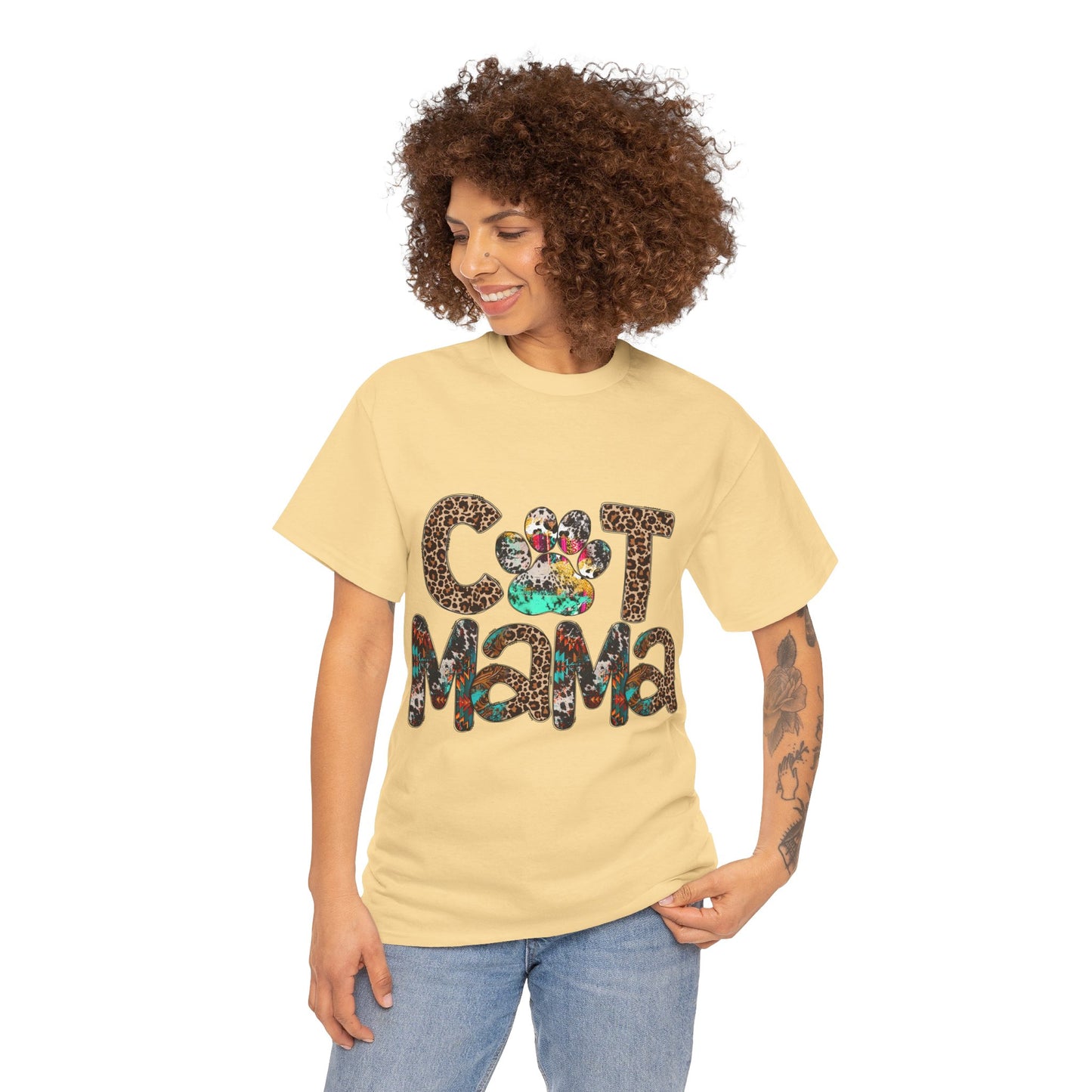 Cat Mama2 Unisex Heavy Cotton Tee