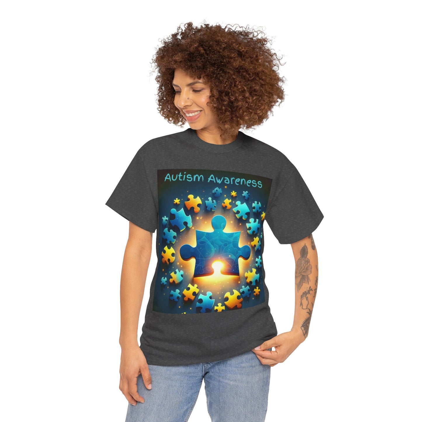 Autism Glow Unisex Heavy Cotton Tee