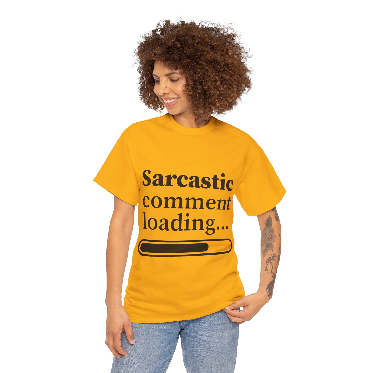 Sarcastic Comment Loading Unisex Heavy Cotton Tee