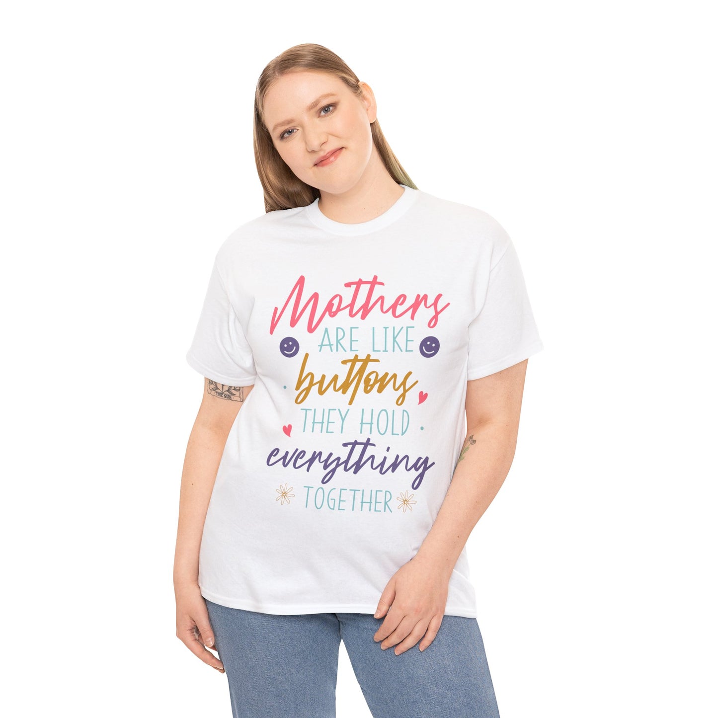 Mothers Are Like Buttons Unisex Heavy Cotton Tee