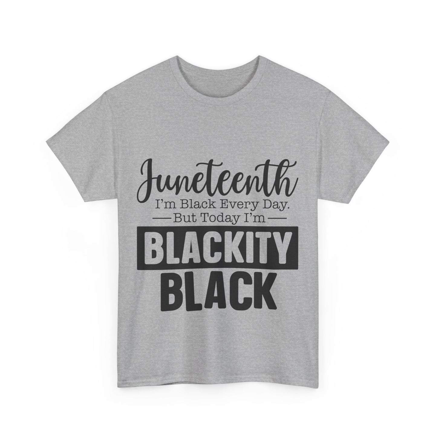 Juneteenth Black Everyday Unisex Heavy Cotton Tee