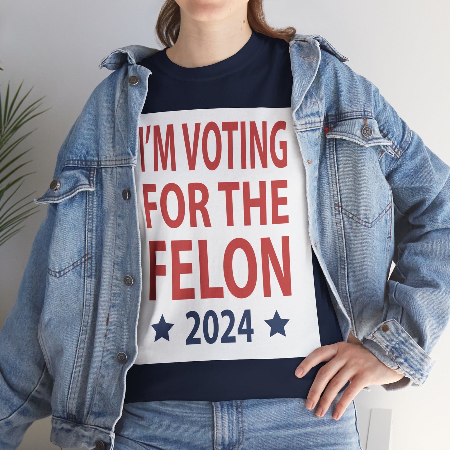 Voting For A Felon Unisex Heavy Cotton Tee