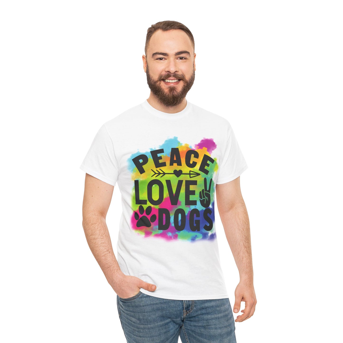 Peace Love Dogs Unisex Heavy Cotton Tee