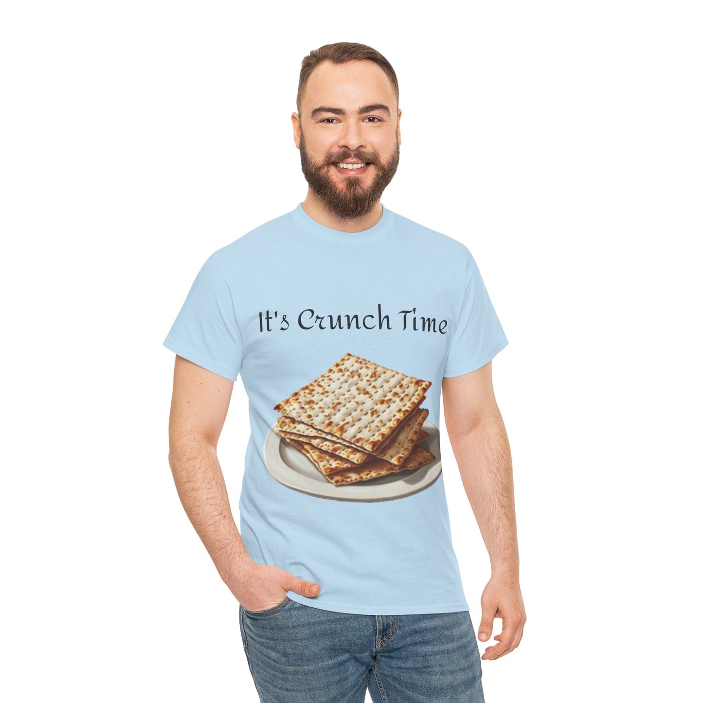 It's Crunch Time Matza Unisex Heavy Cotton Tee