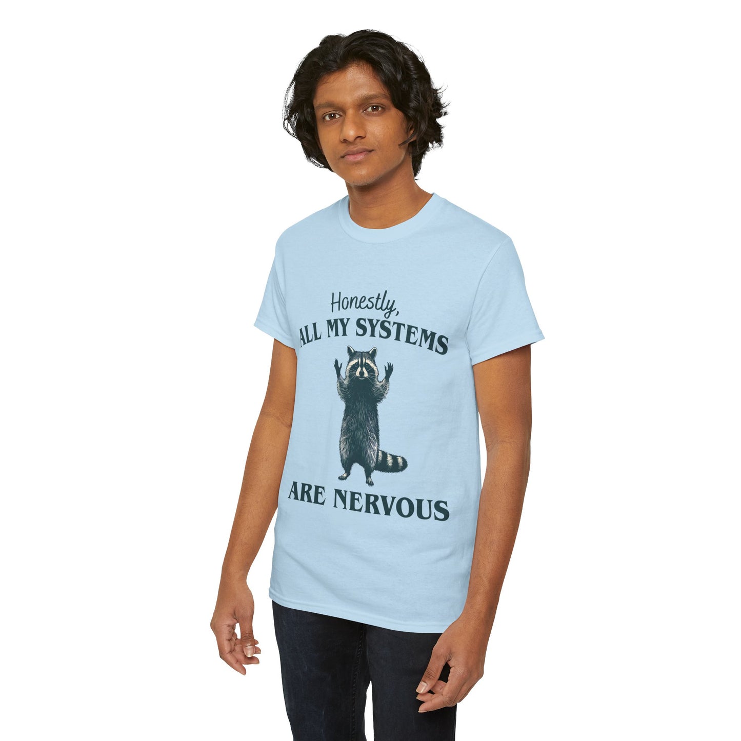 Nervous Racoon Unisex Heavy Cotton Tee