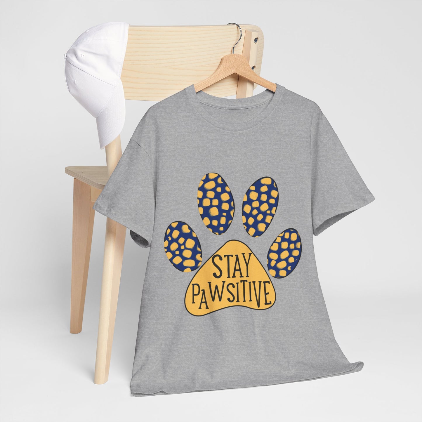 Stay Pawsitive Unisex Heavy Cotton Tee