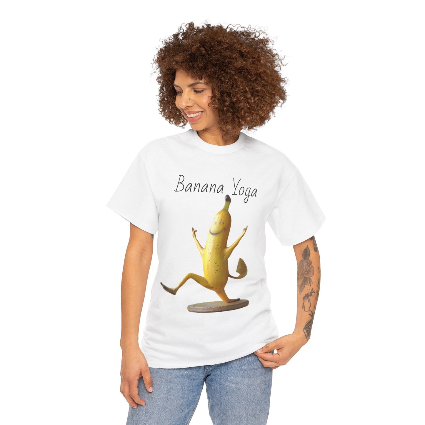 Banana Yoga2 Unisex Heavy Cotton Tee