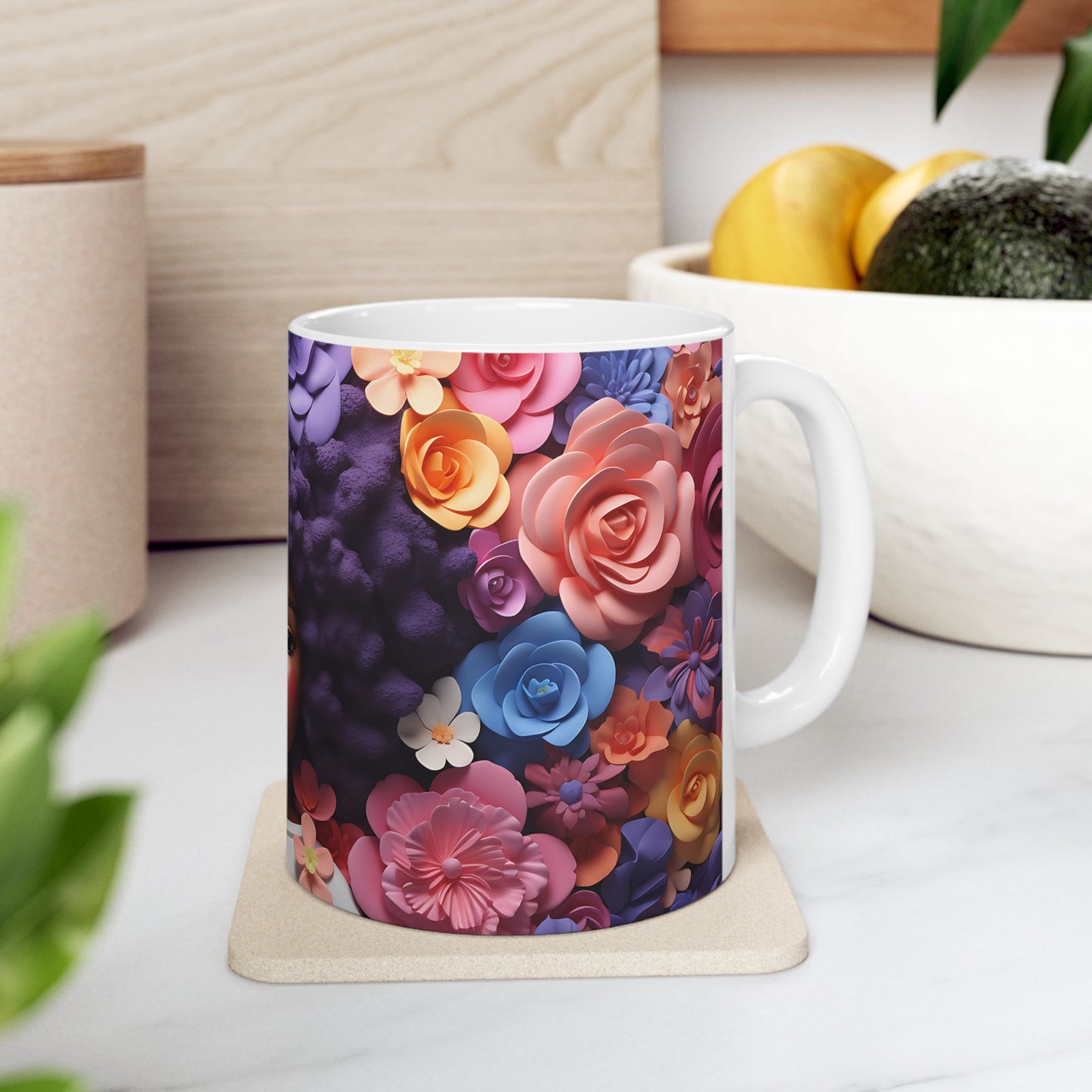 Flower Girl Ceramic Mug, (11oz, 15oz)