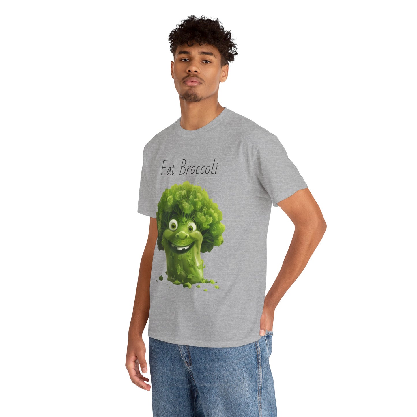 Eat Broccoli Unisex Heavy Cotton Tee