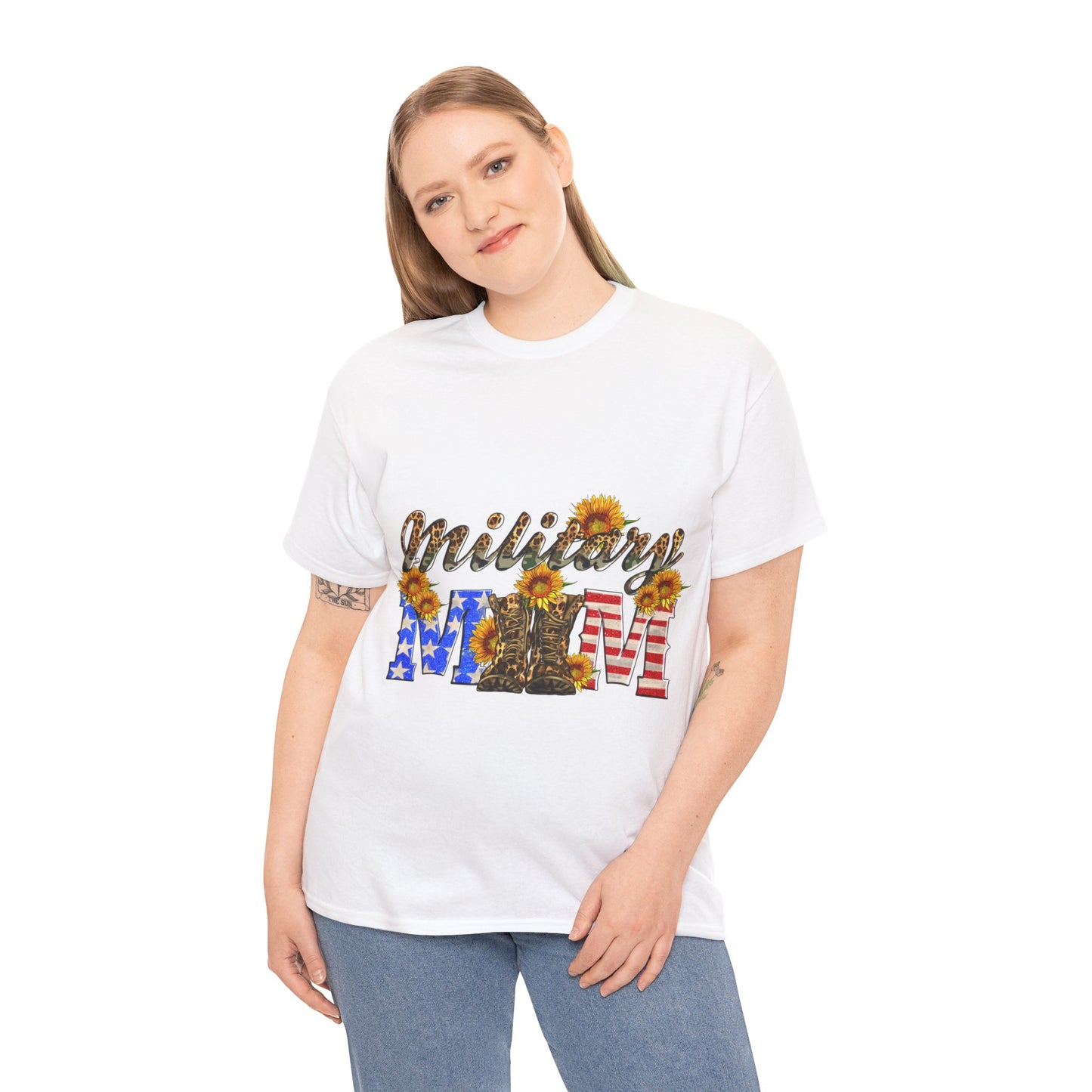 Military Mom Unisex Heavy Cotton Tee