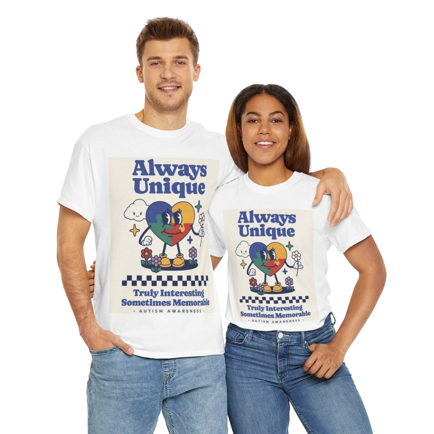 Always Unique Autism Awareness Unisex Heavy Cotton Tee