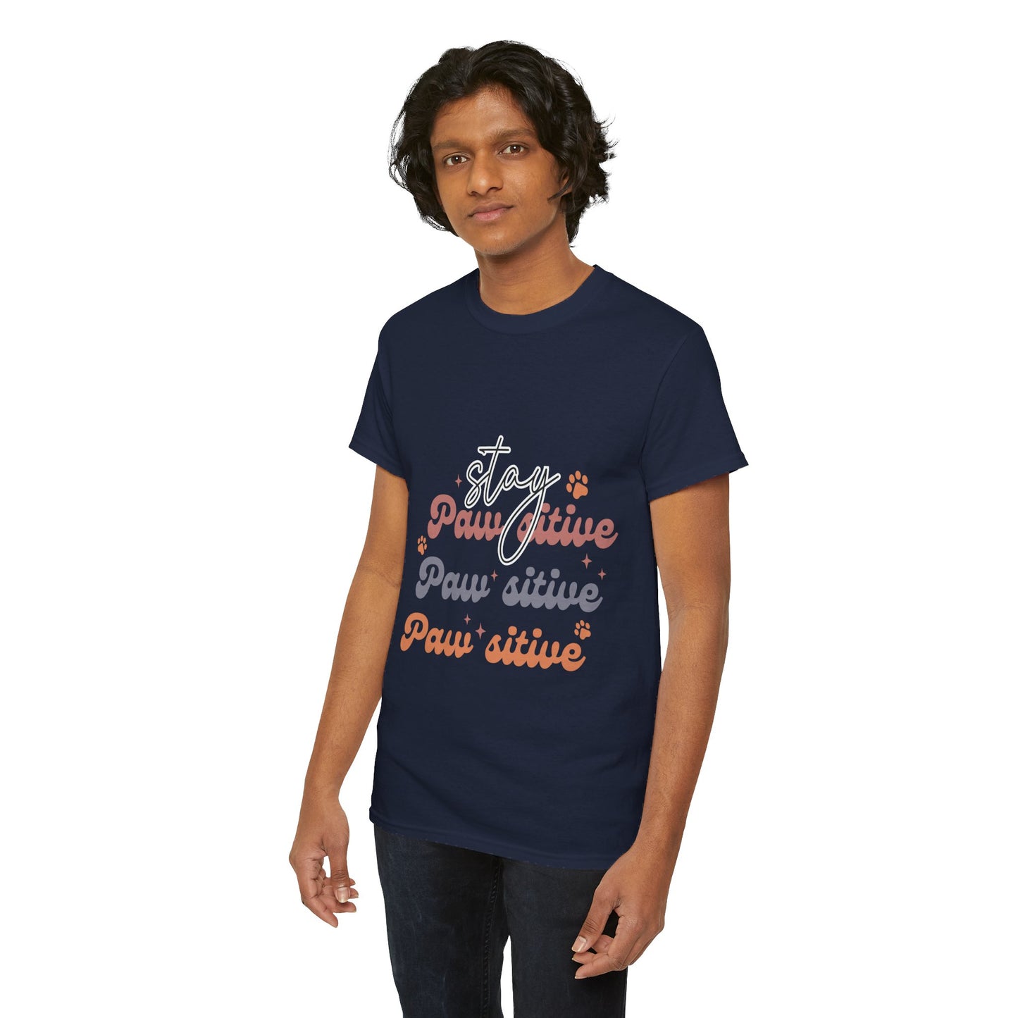 Stay Paw Sitive Unisex Heavy Cotton Tee