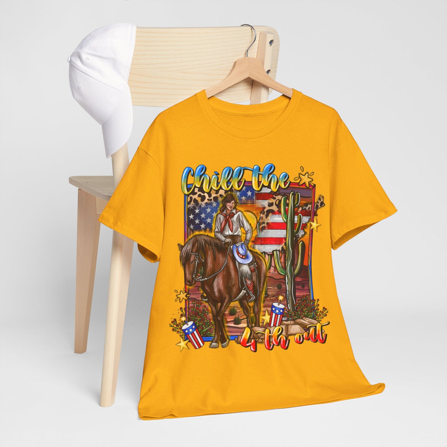 Cowgirl 4th of July Unisex Heavy Cotton Tee