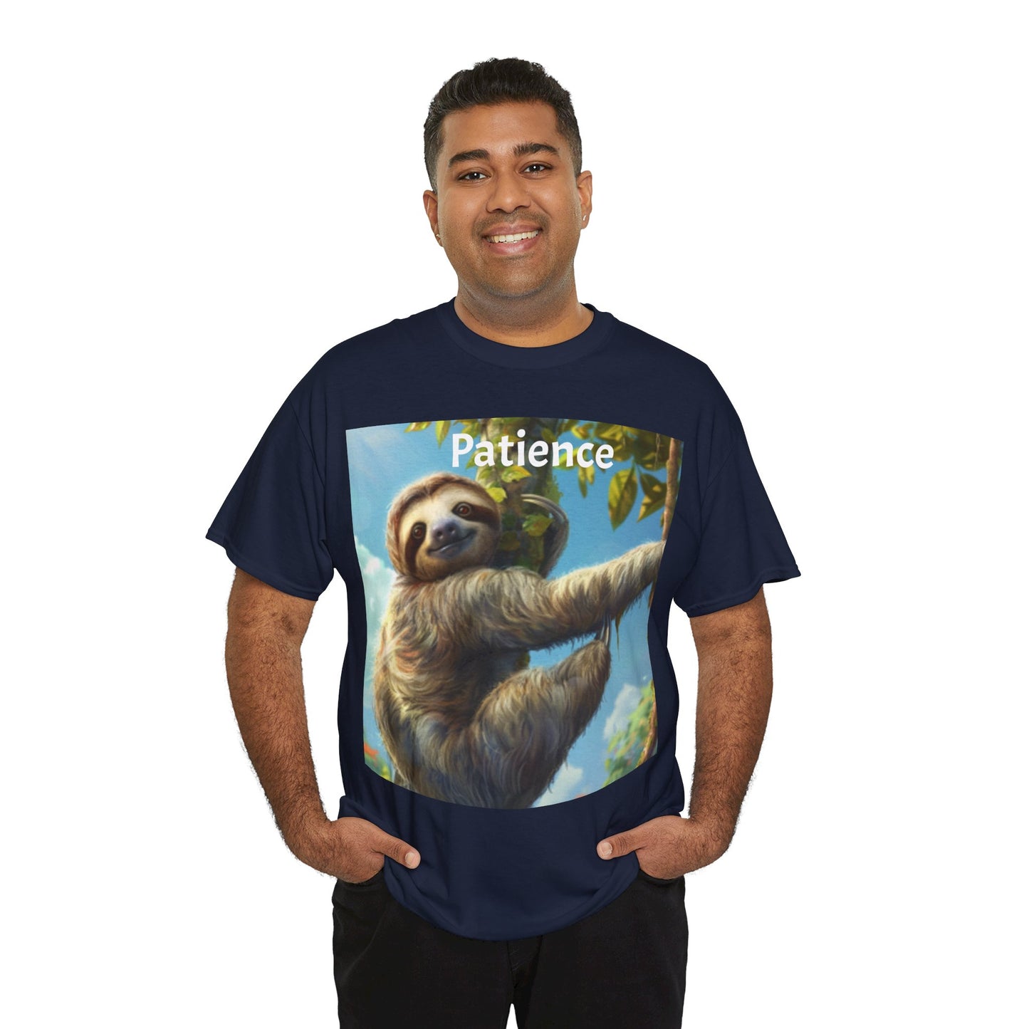 Sloth Patience Unisex Heavy Cotton Tee