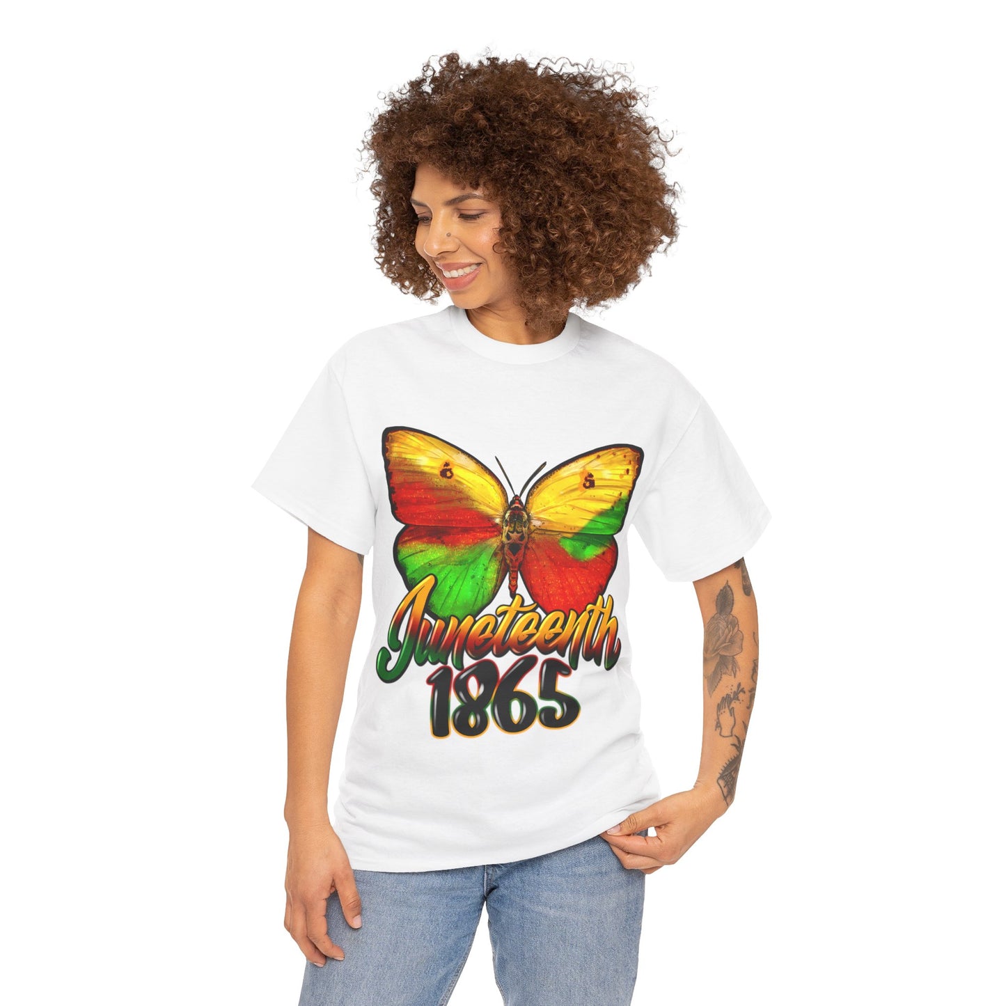 Juneteenth Butterfly Unisex Heavy Cotton Tee