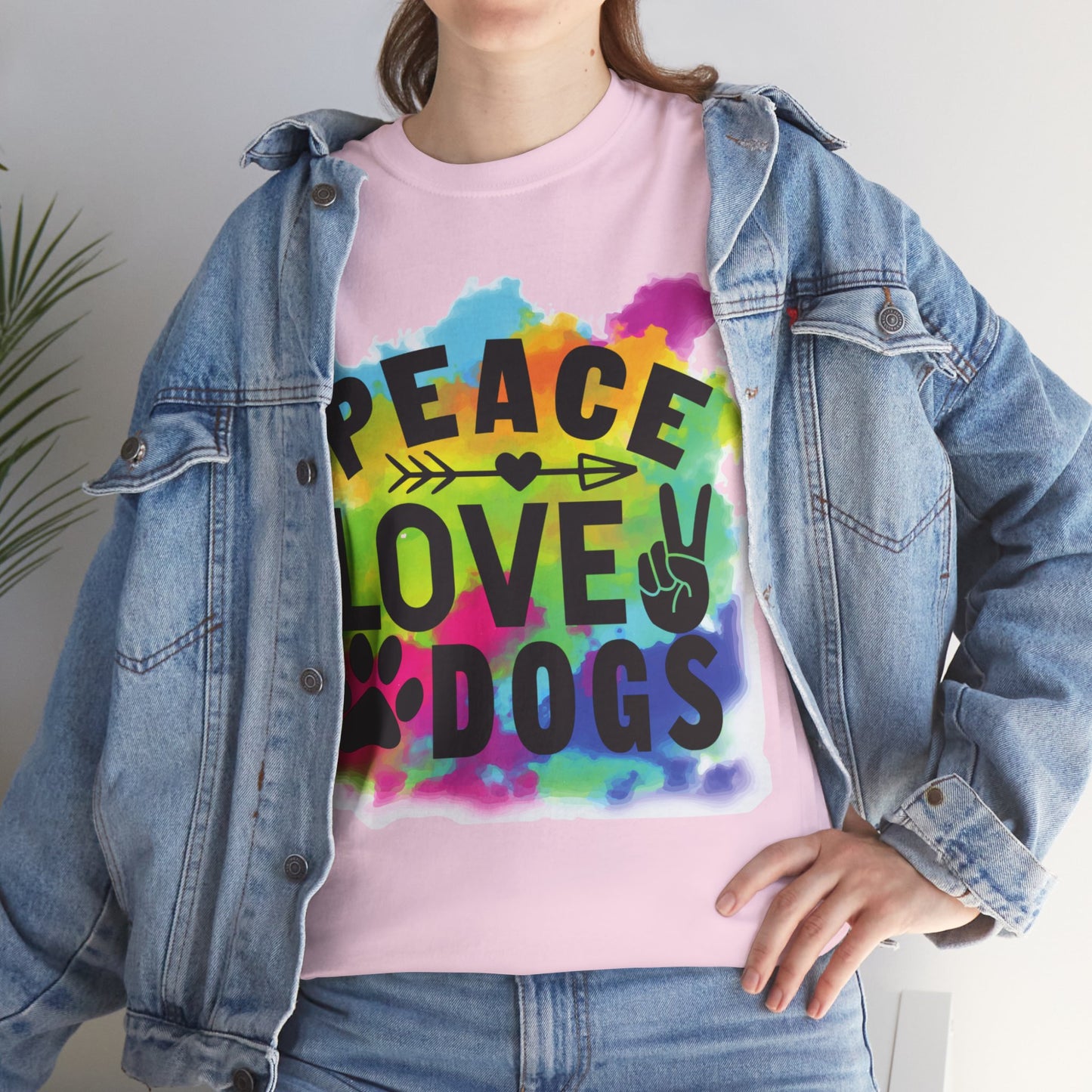 Peace Love Dogs Unisex Heavy Cotton Tee