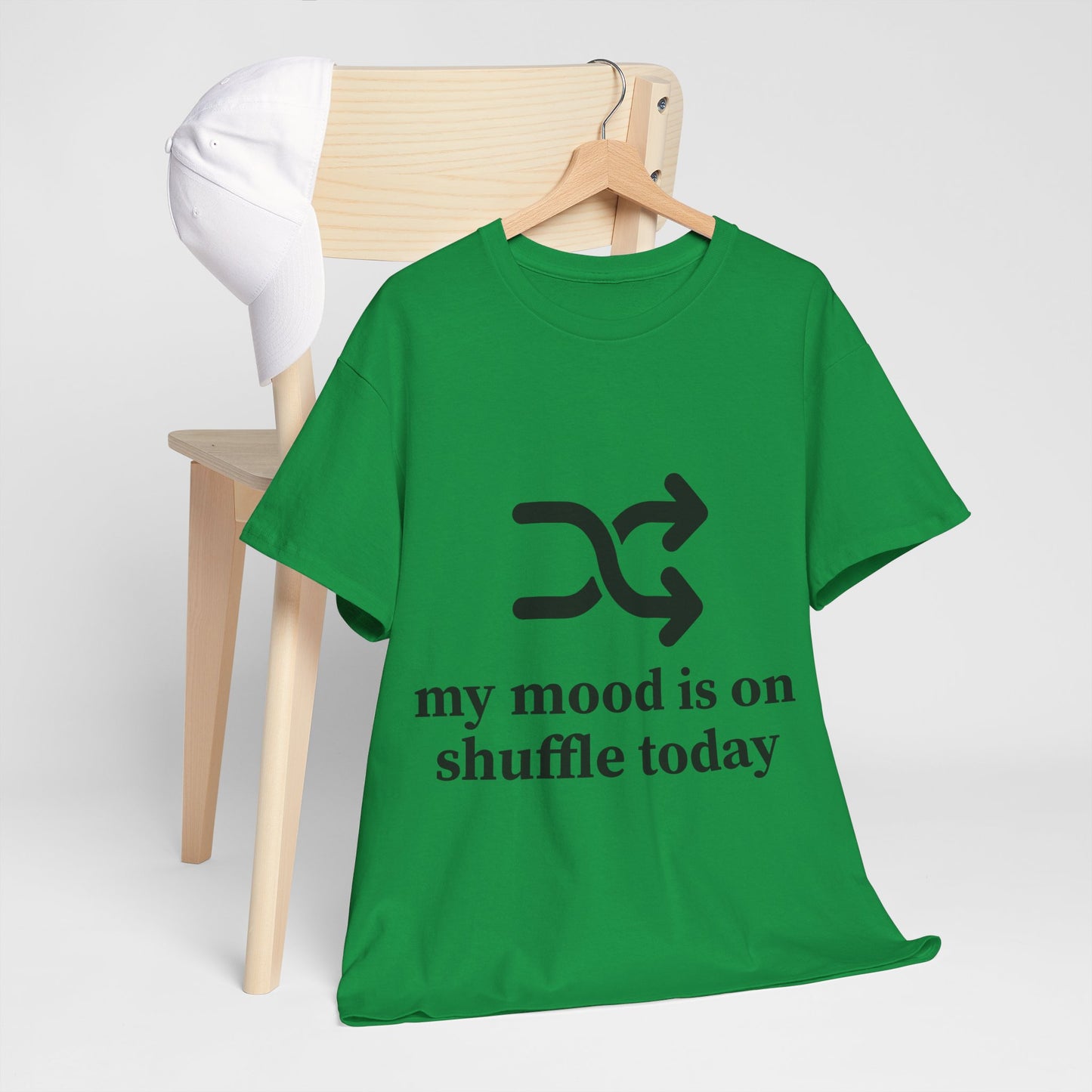 My Mood Is On Shuffle Today Unisex Heavy Cotton Tee