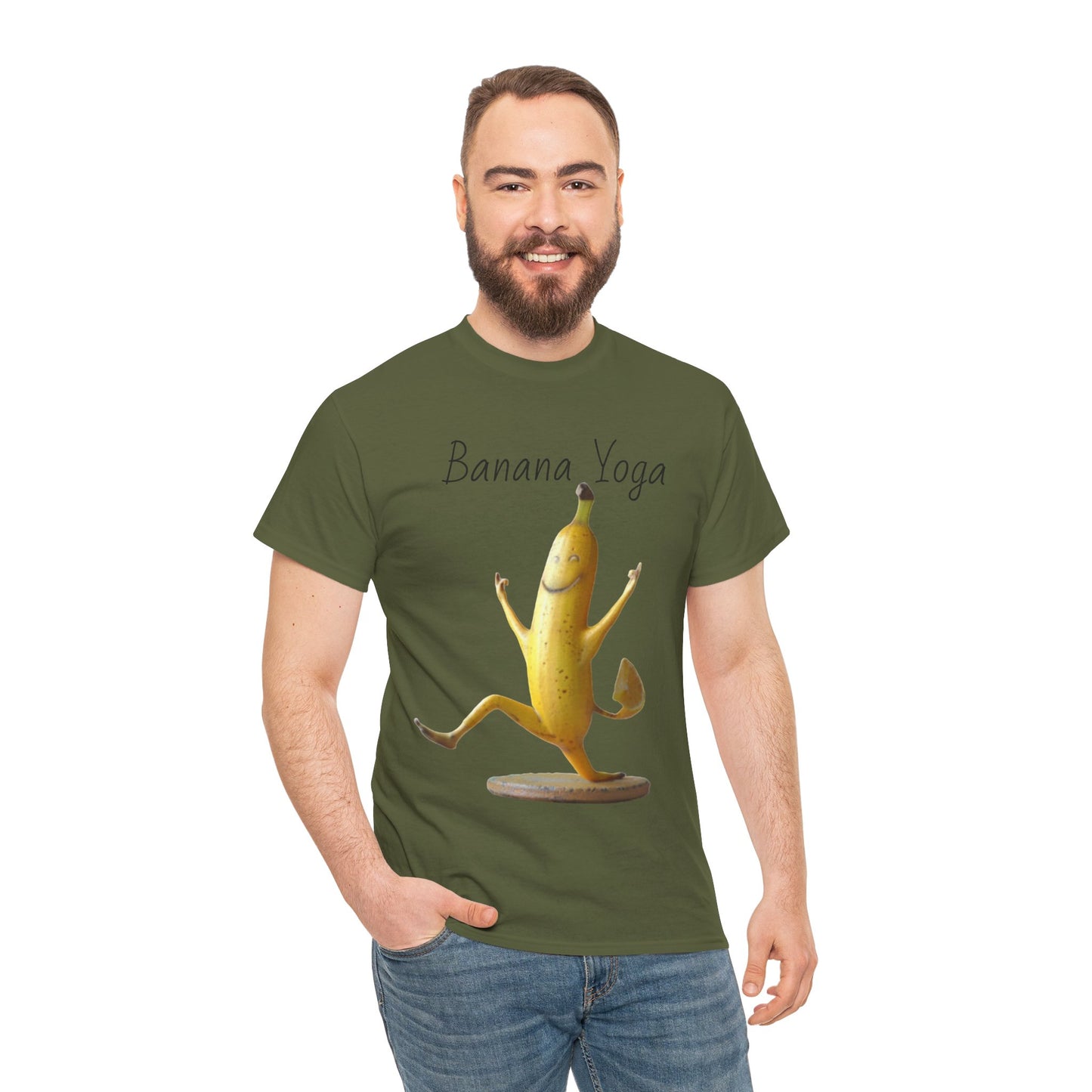 Banana Yoga2 Unisex Heavy Cotton Tee