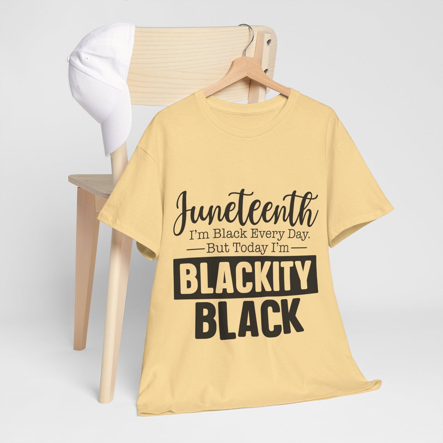 Juneteenth Black Everyday Unisex Heavy Cotton Tee