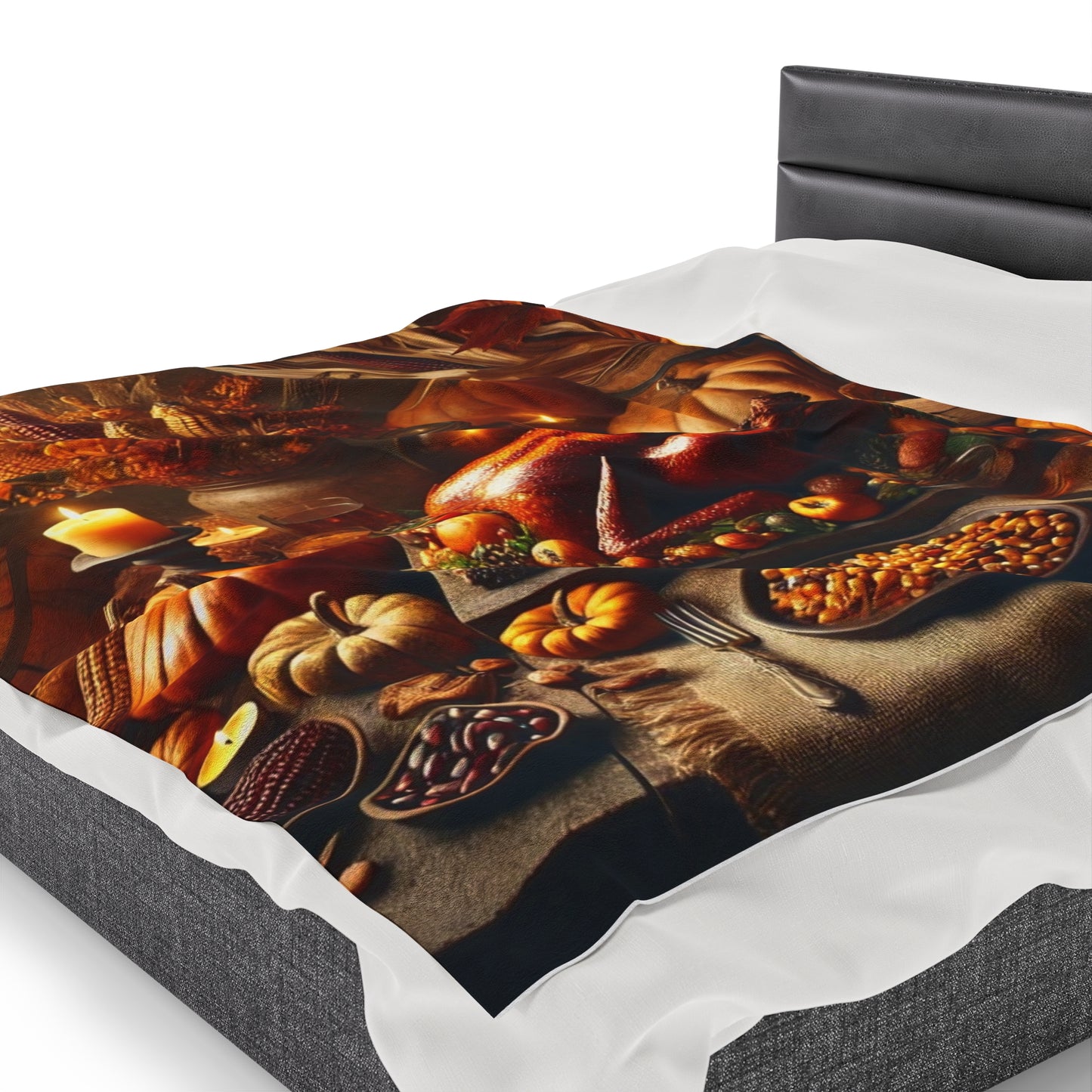 Thanksgiving Velveteen Plush Blanket