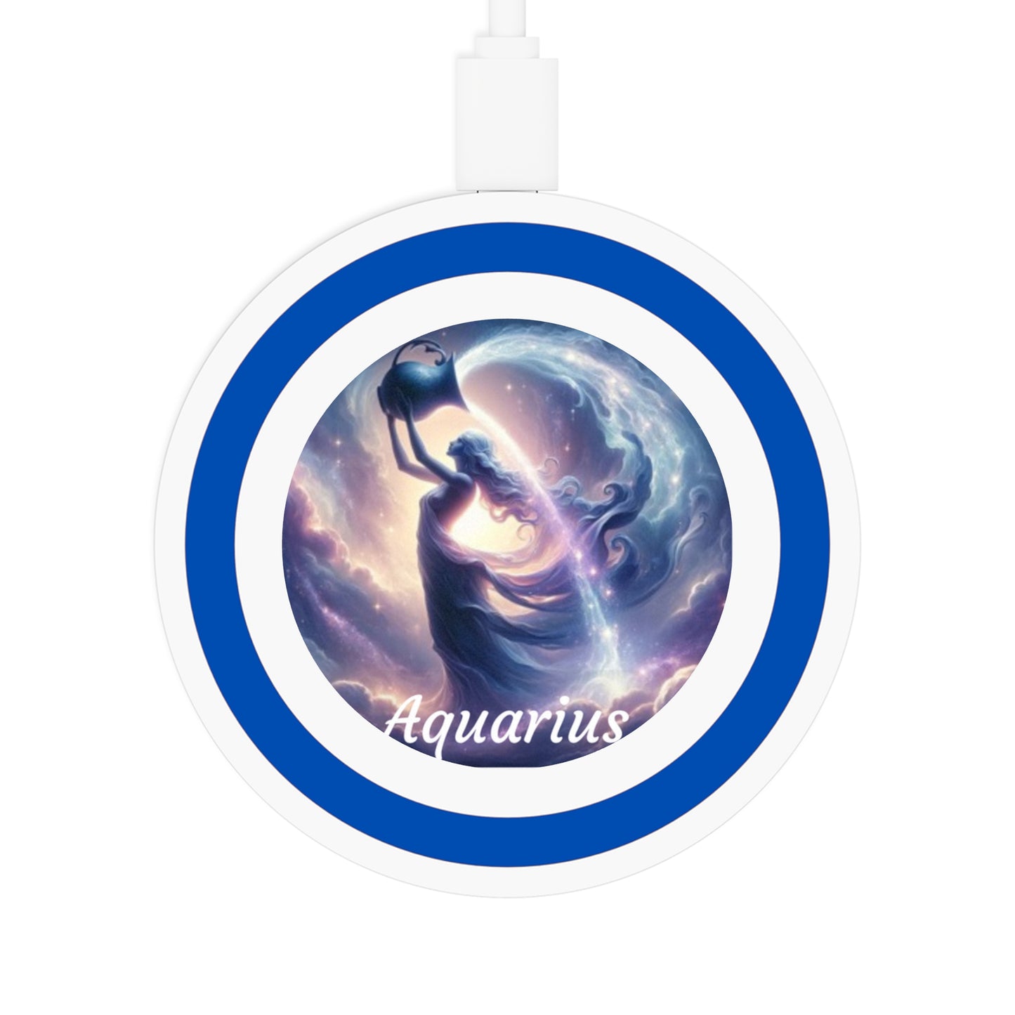 Aquarius Zodiac Sign Quake Wireless Charging Pad