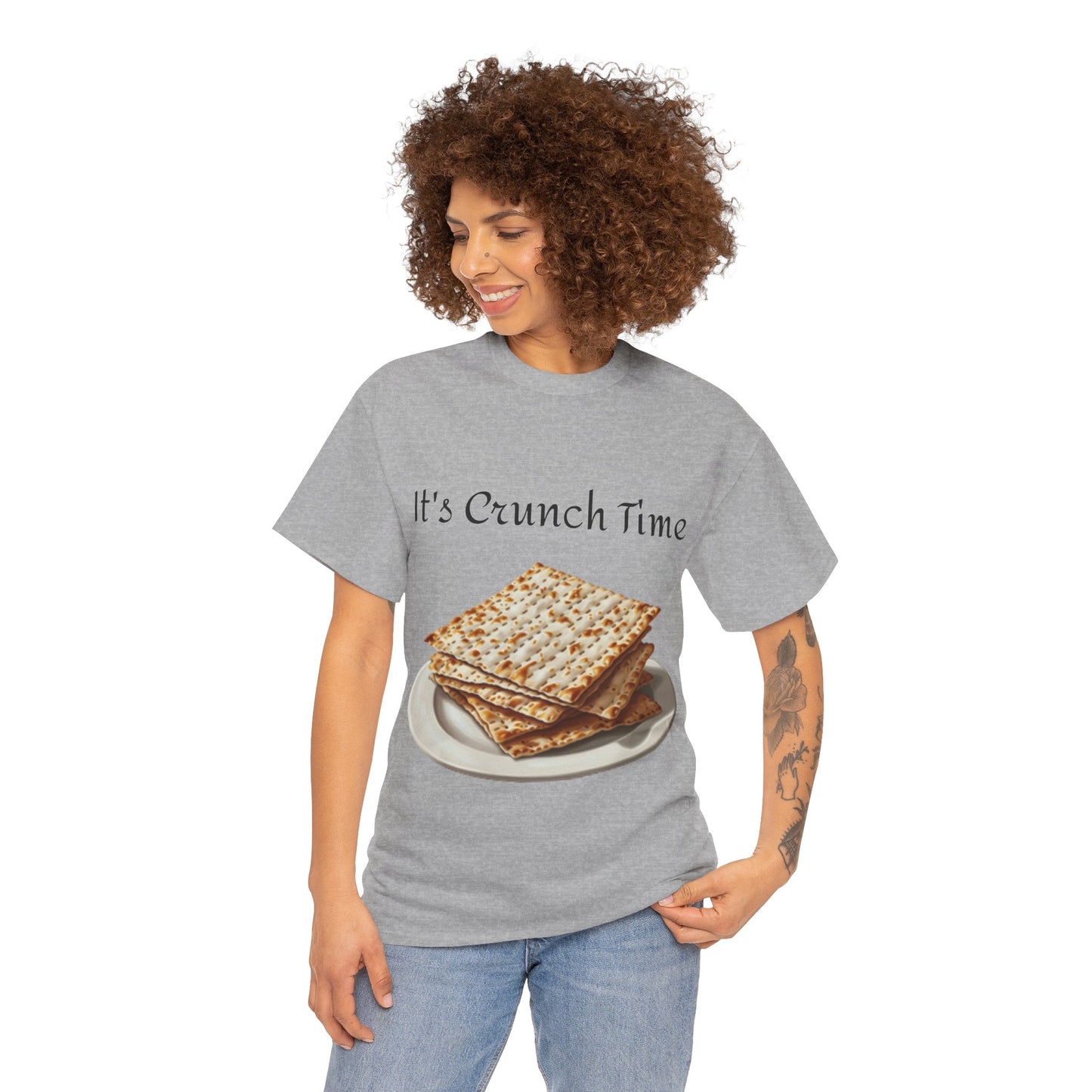 It's Crunch Time Matza Unisex Heavy Cotton Tee