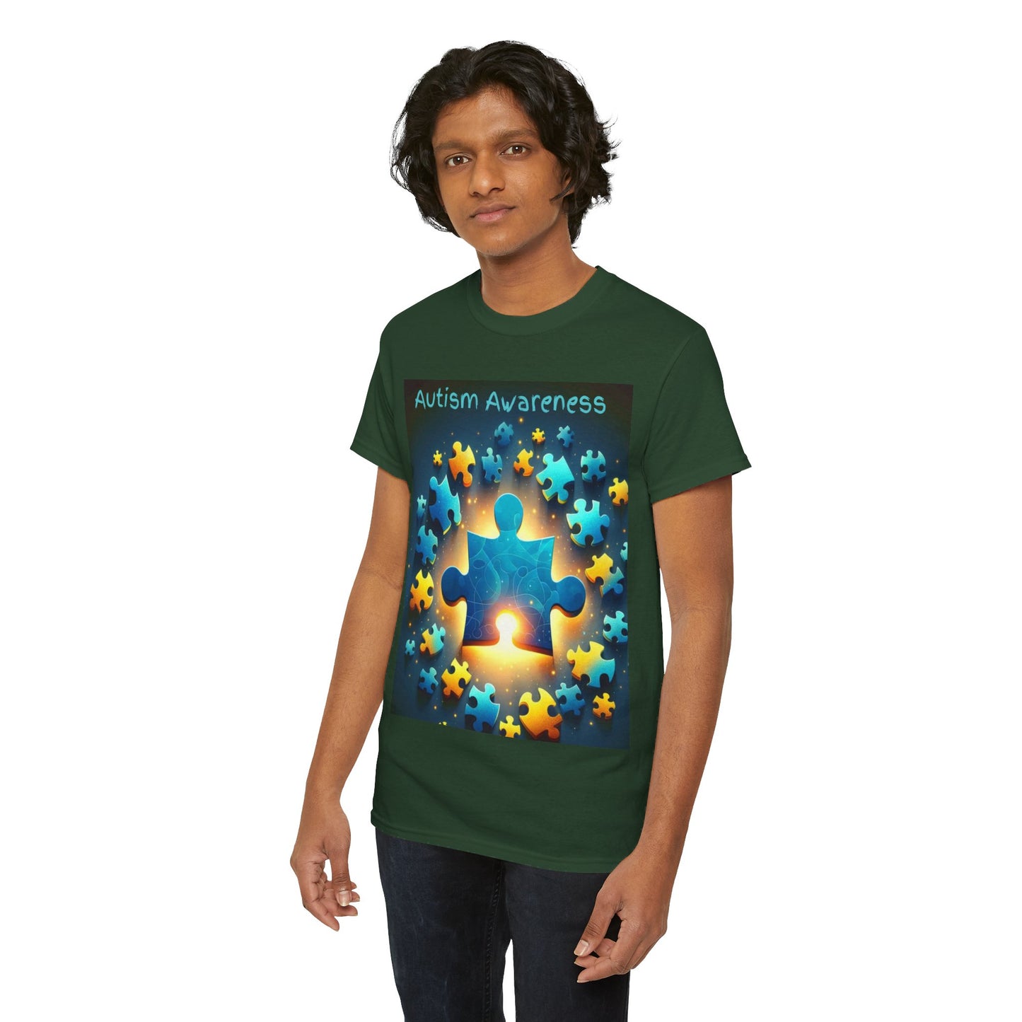 Autism Glow Unisex Heavy Cotton Tee