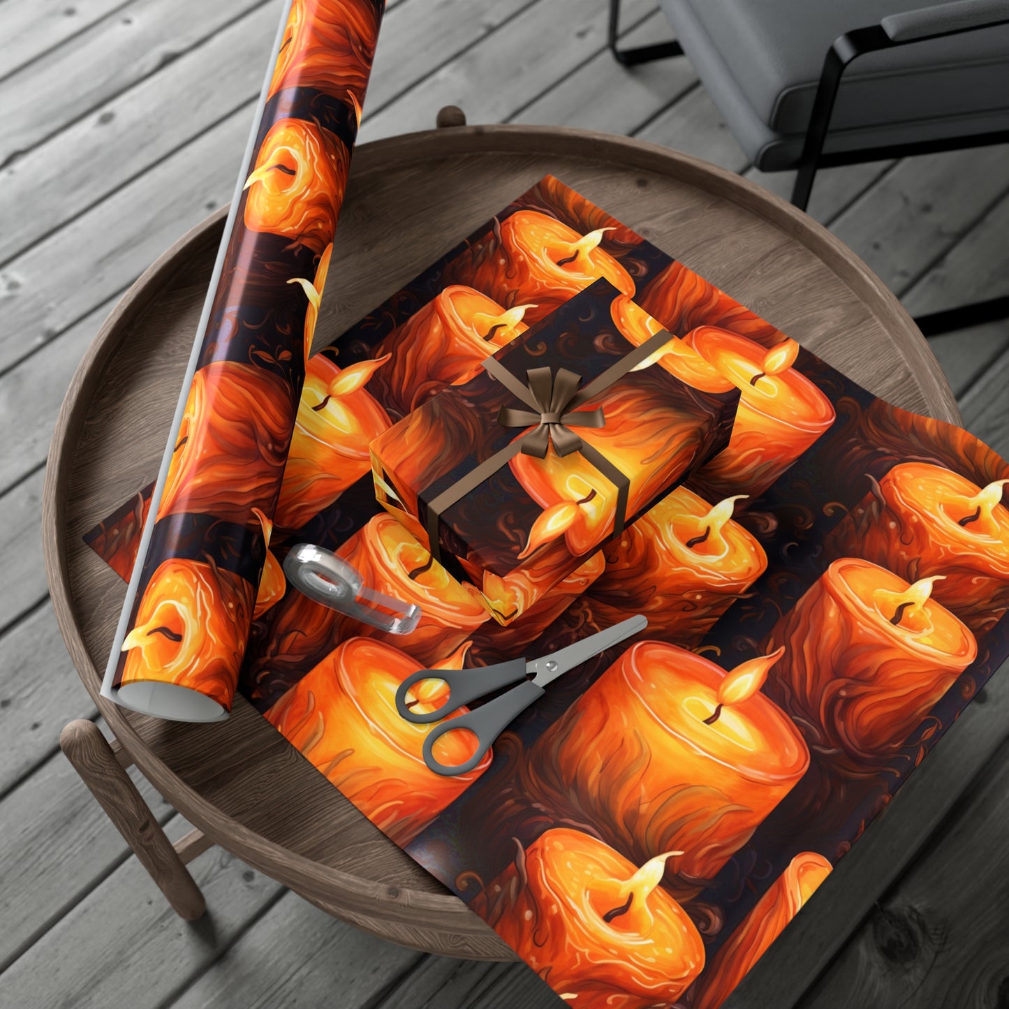 Halloween Candles Gift Wrap Papers