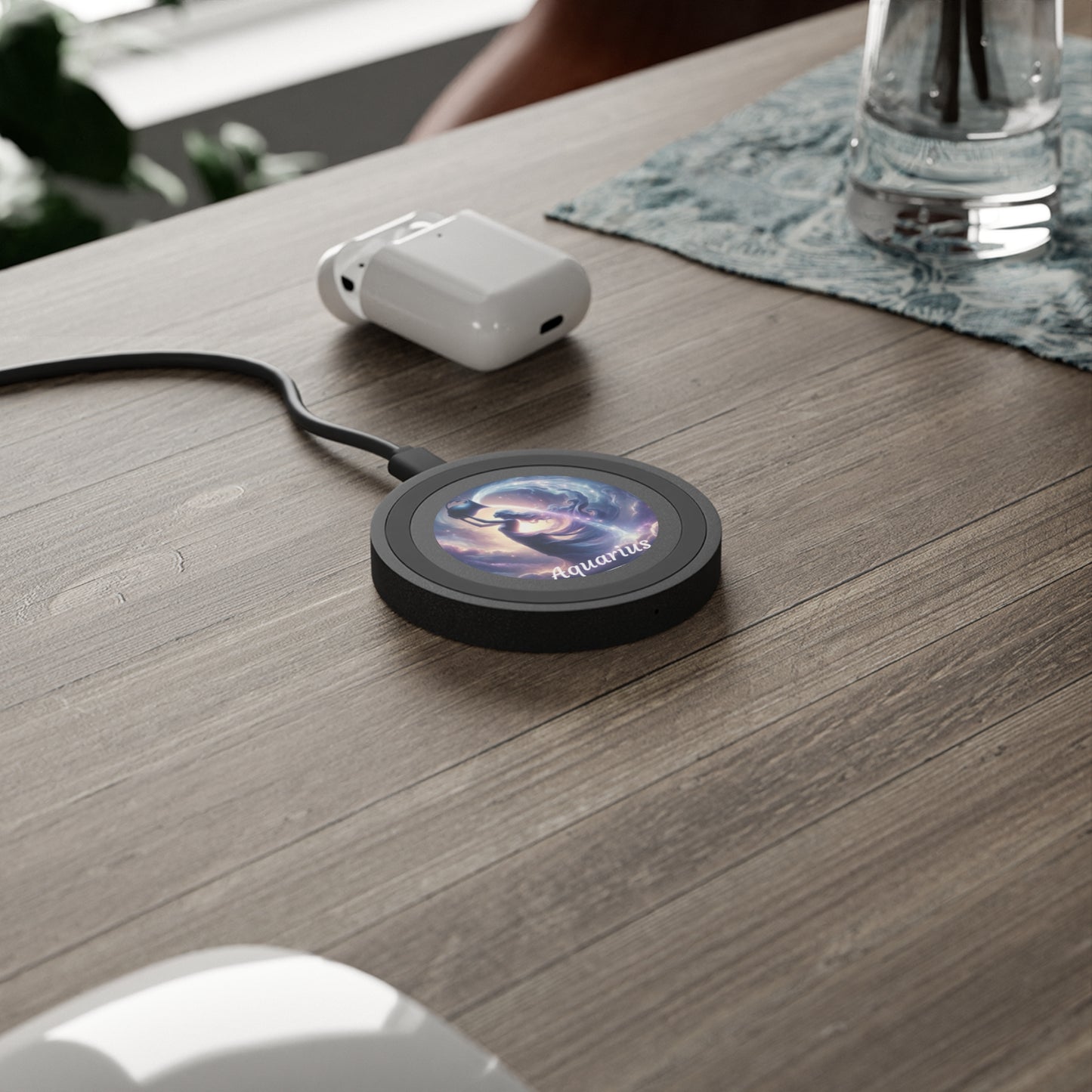 Aquarius Zodiac Sign Quake Wireless Charging Pad