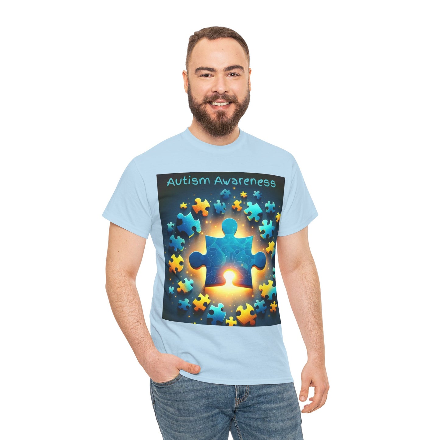 Autism Glow Unisex Heavy Cotton Tee