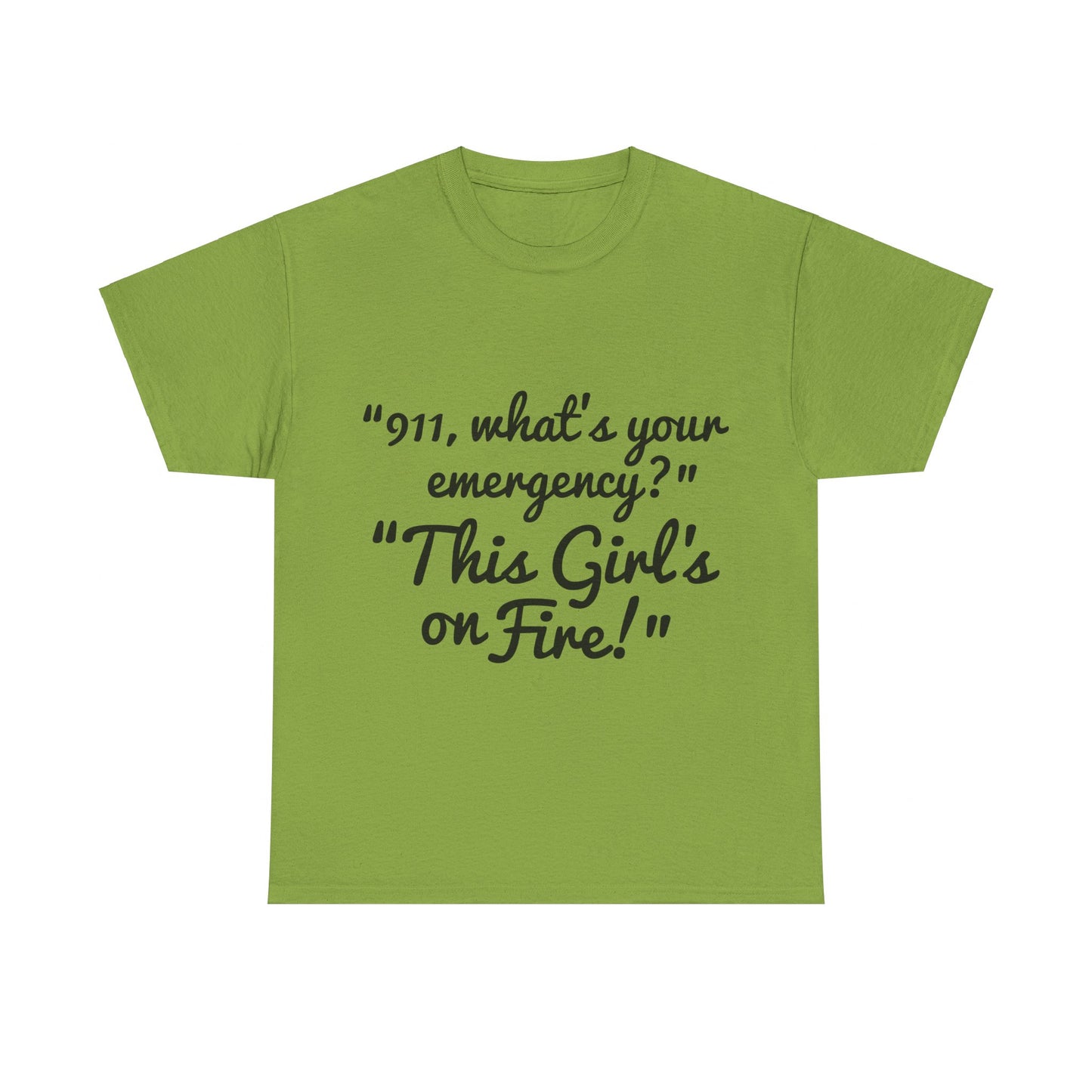 This Girl's On Fire Unisex Heavy Cotton Tee