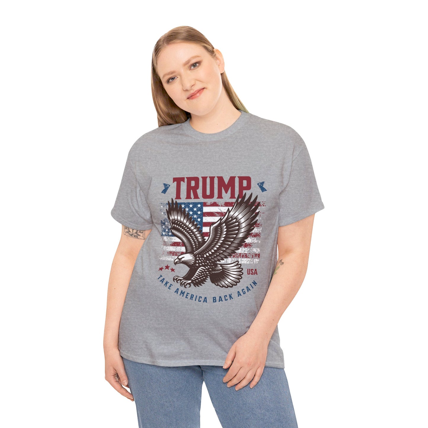 Trump MAGA Eagle Unisex Heavy Cotton Tee