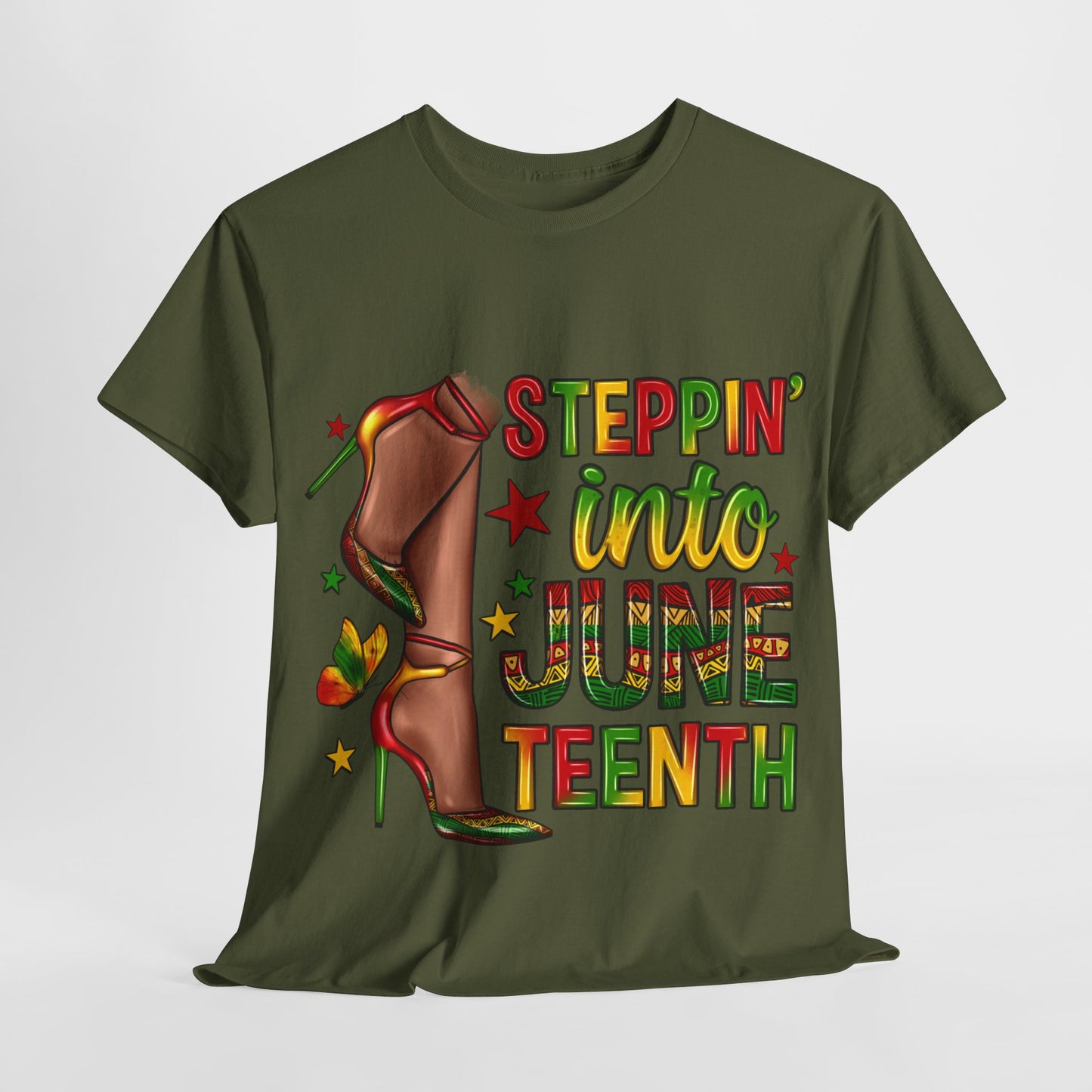 Stepping Into Juneteenth Unisex Heavy Cotton Tee