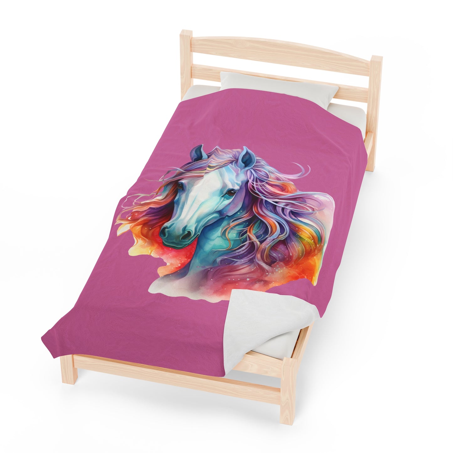 Unicorn Velveteen Plush Blanket, Ultra-Soft, Customizable, and Cozy for Home or Gifts