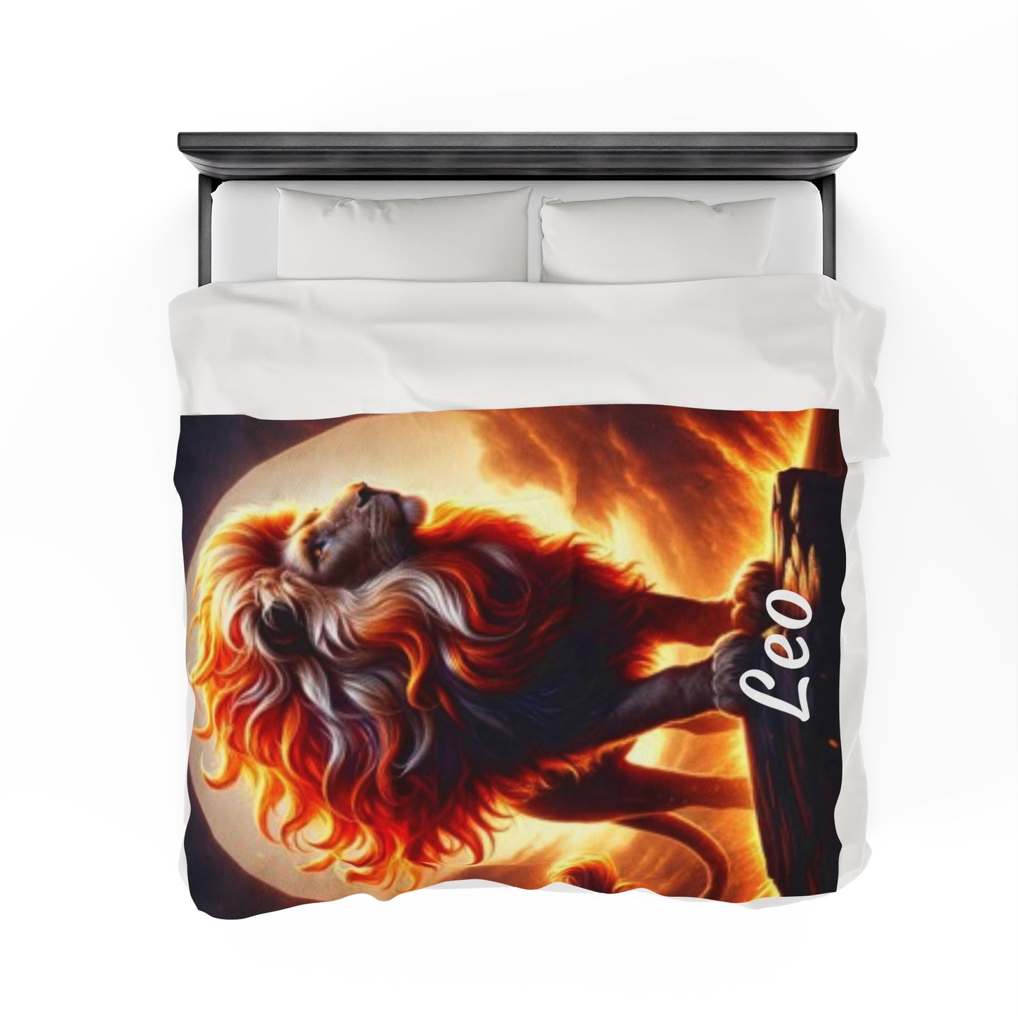 Leo Zodiac Sign Velveteen Plush Blanket