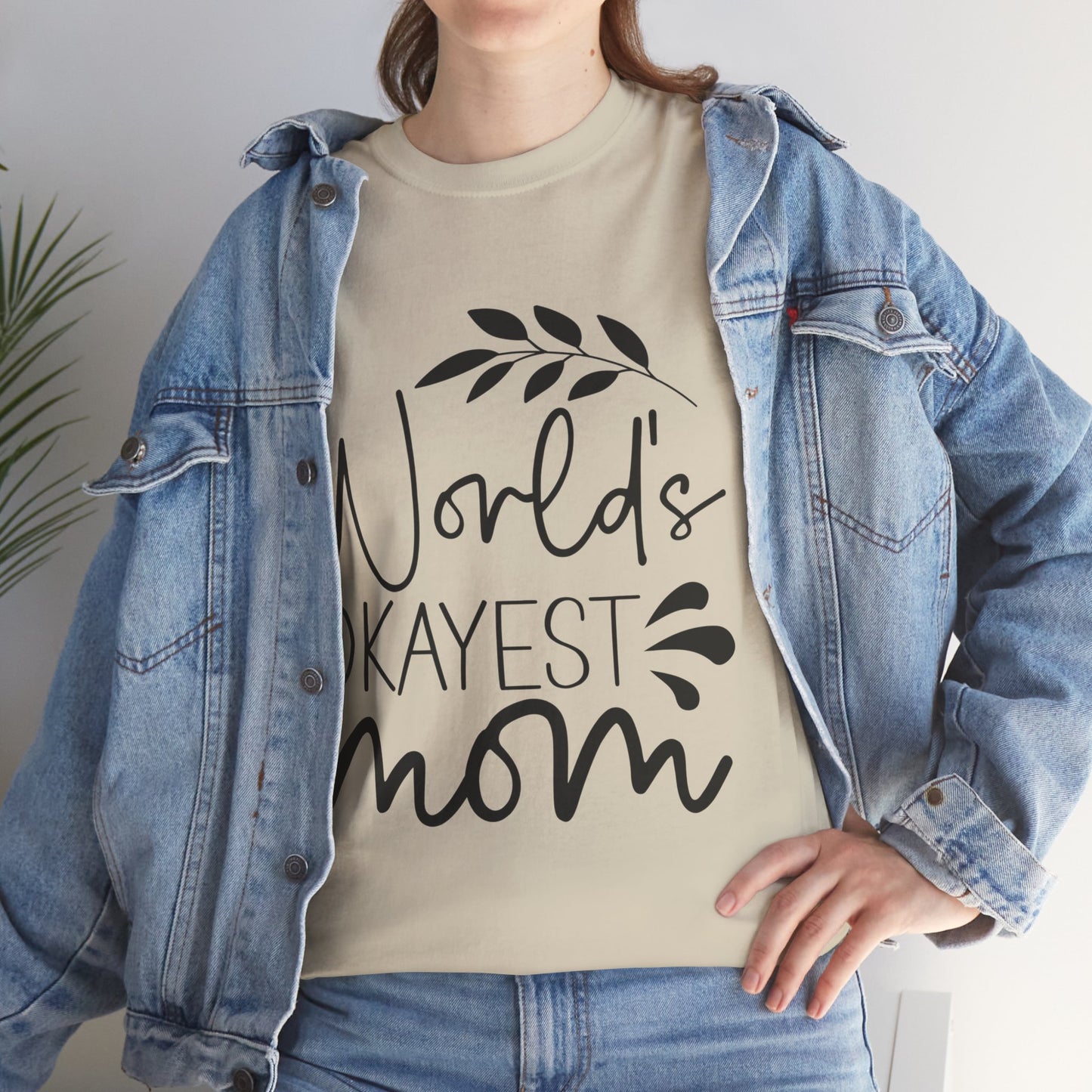 World's Okayest Mom Unisex Heavy Cotton Tee