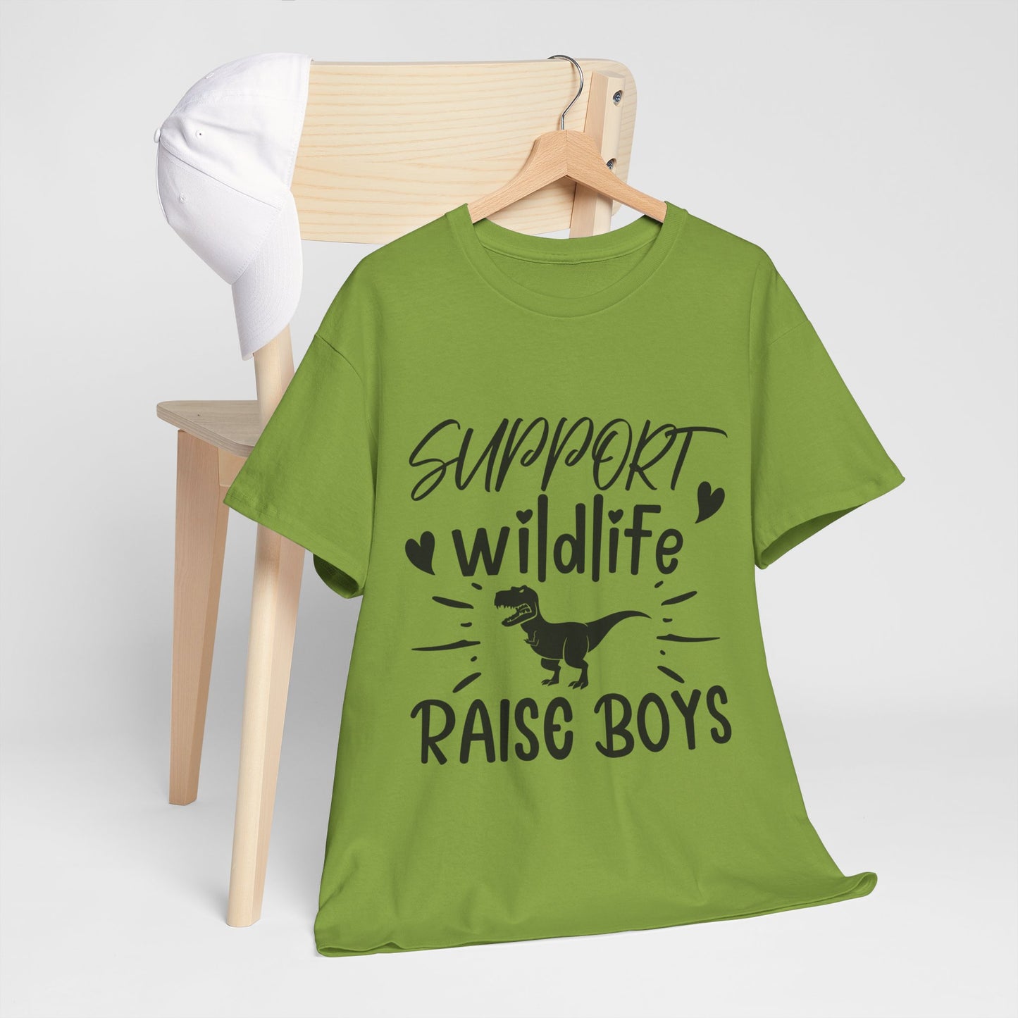 Support Wildlife Raise Boys Unisex Heavy Cotton Tee