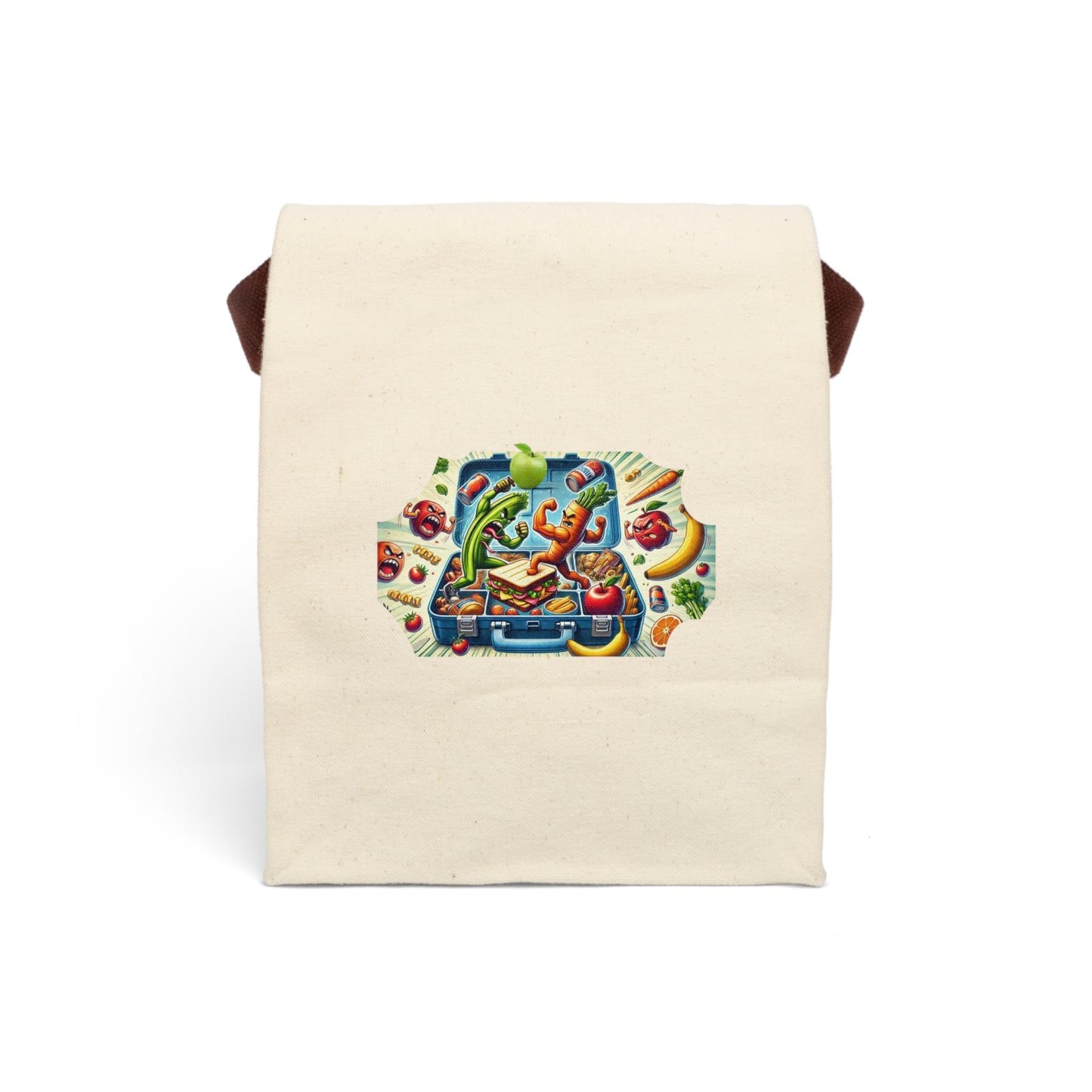 Lunch Time Brawl Canvas Lunch Bag With Strap