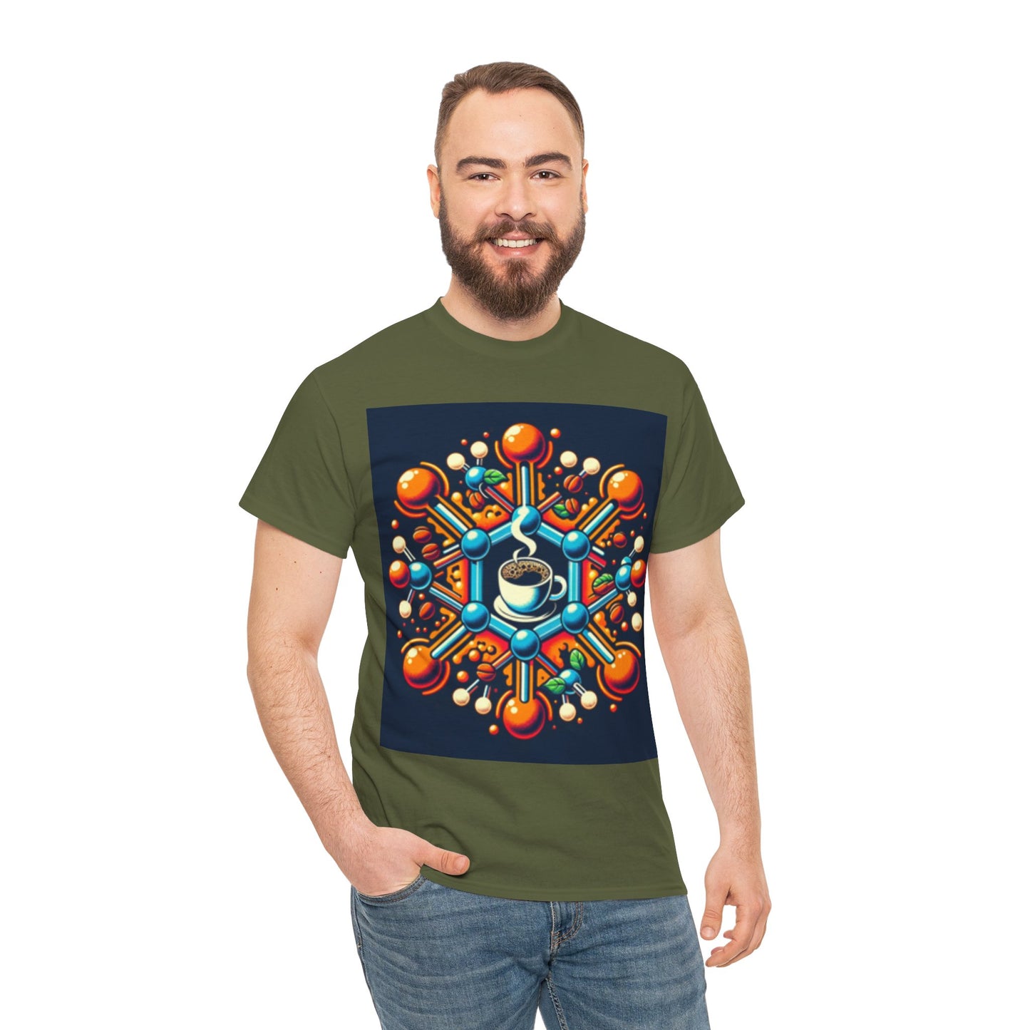 Color Bomb Coffee Cup Unisex Heavy Cotton Tee