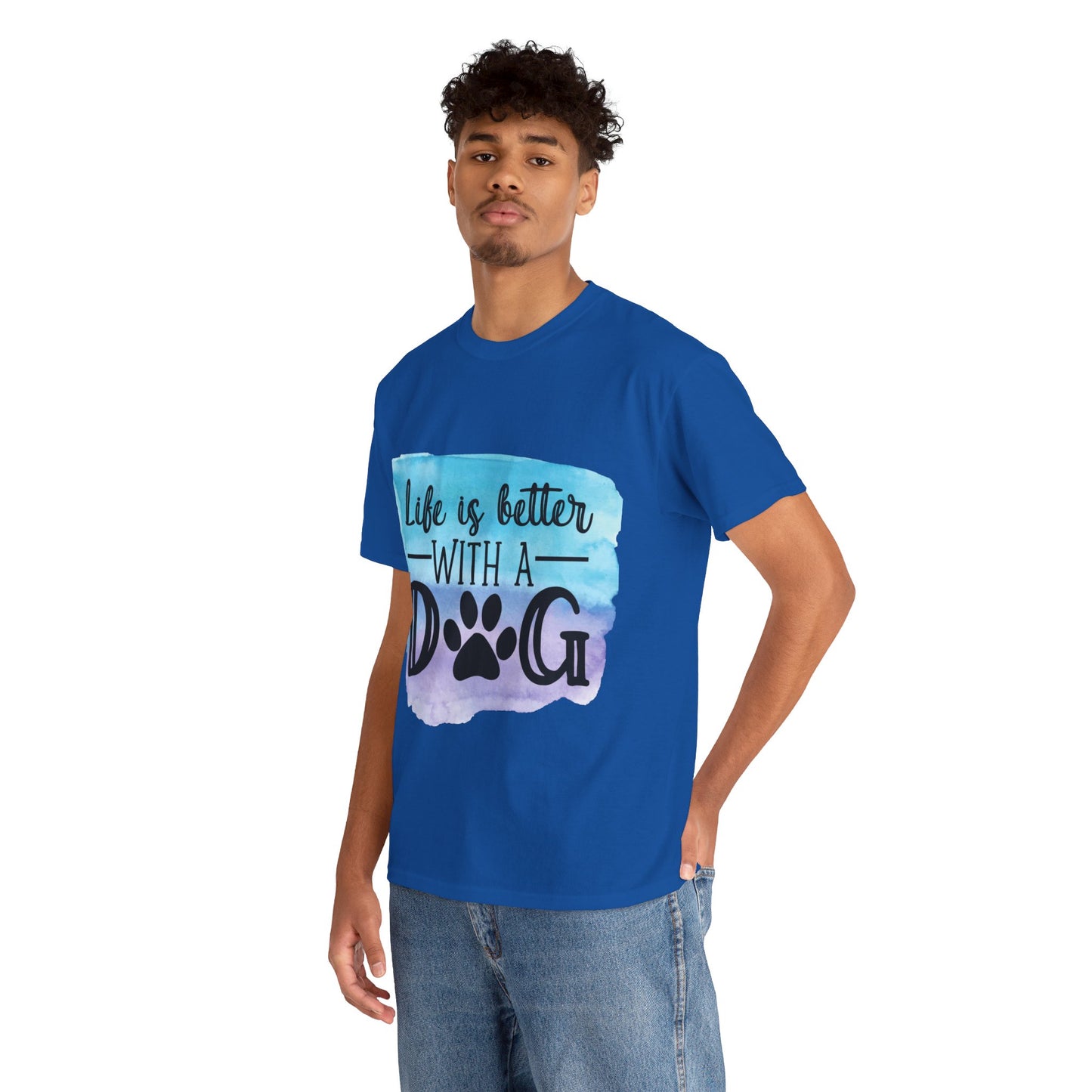 Life Is Better With A Dog Unisex Heavy Cotton Tee